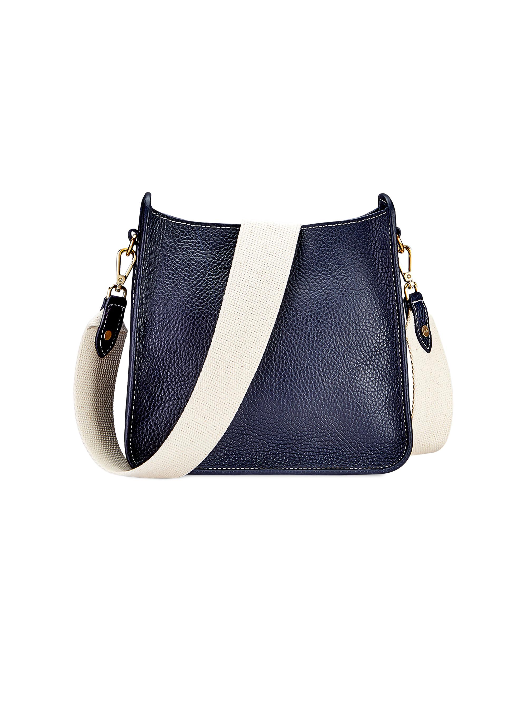 GiGi New York Women's Elle Leather Crossbody Bag - Navy - Women's Bags