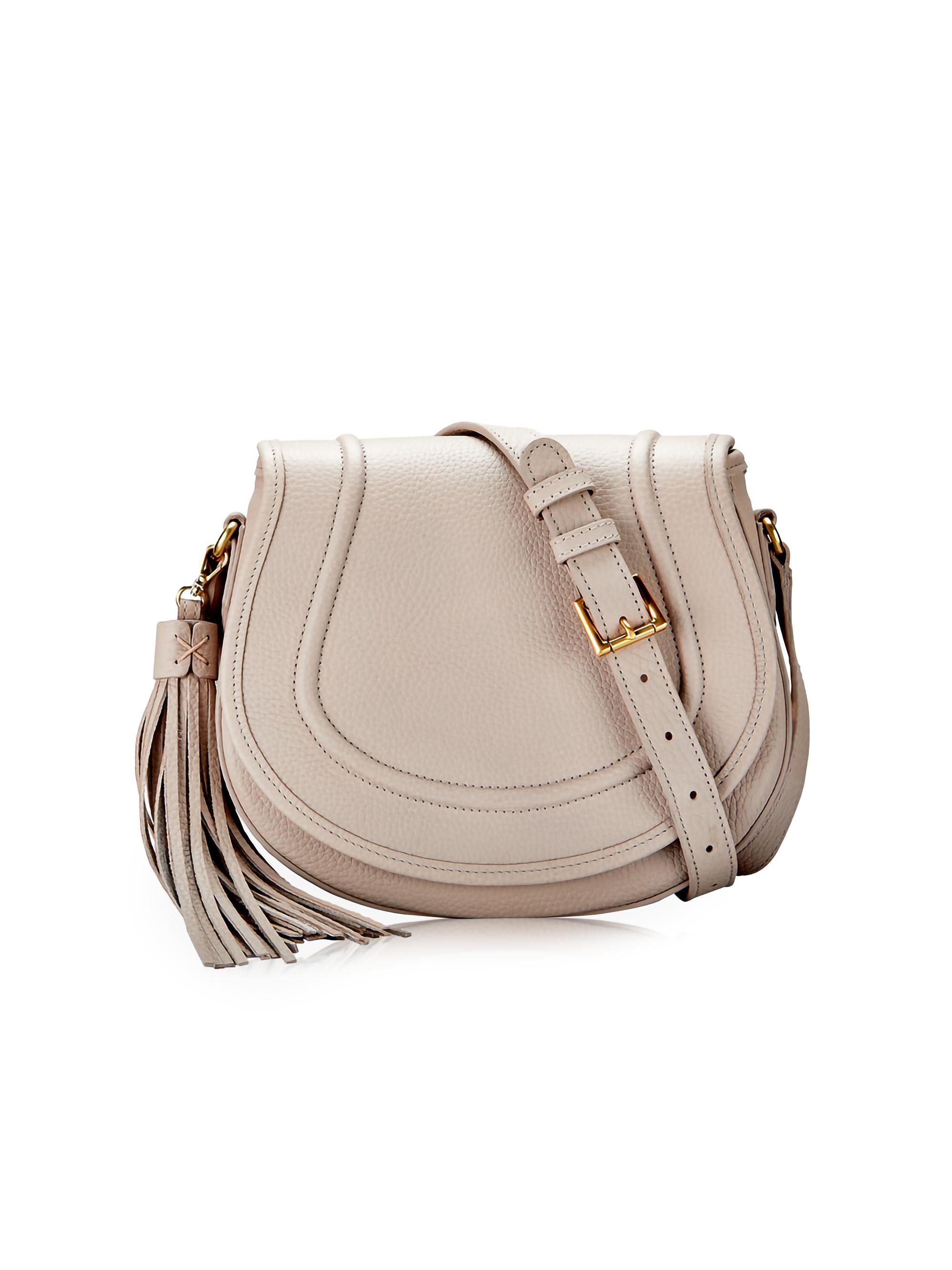 GiGi New York Women's Jenni Pebbled Leather Saddle Bag - Beechwood