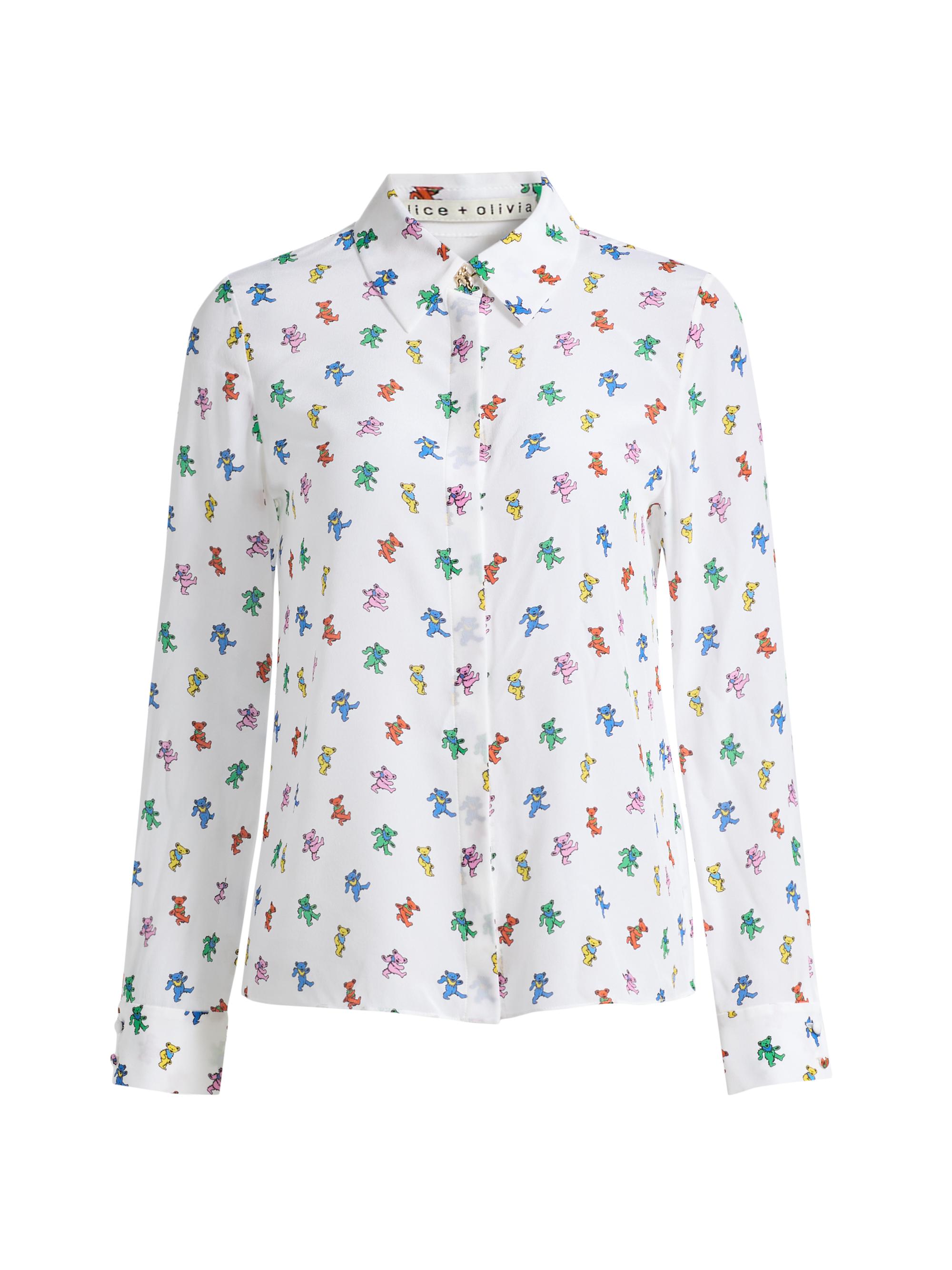 ALICE + OLIVIA Alice + Olivia x Grateful Dead Willa Silk Shirt