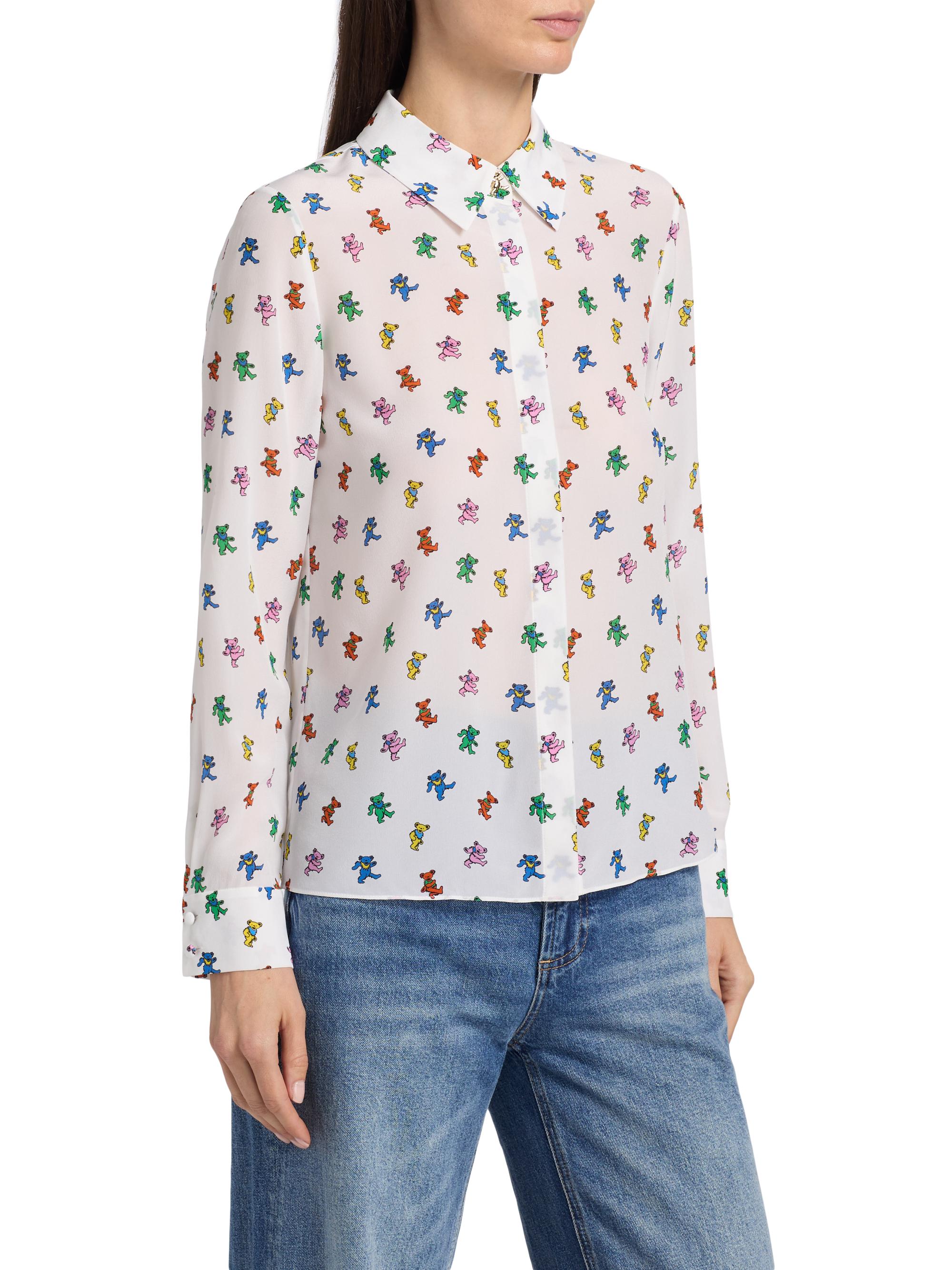 Alice+olivia♥シルクブラウス WILLA SILK BLOUSE in ROMANTIC STACE | ALICE + OLIVIA
