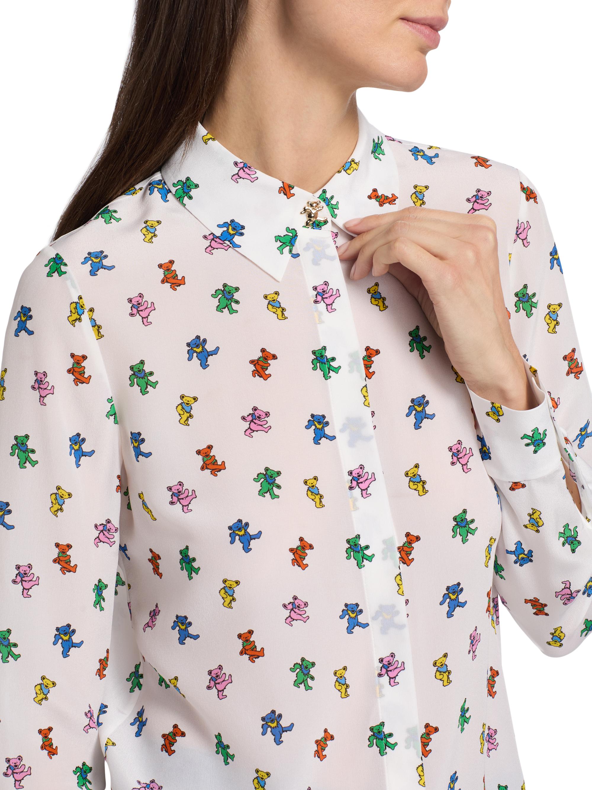 ALICE + OLIVIA Alice + Olivia x Grateful Dead Willa Silk Shirt