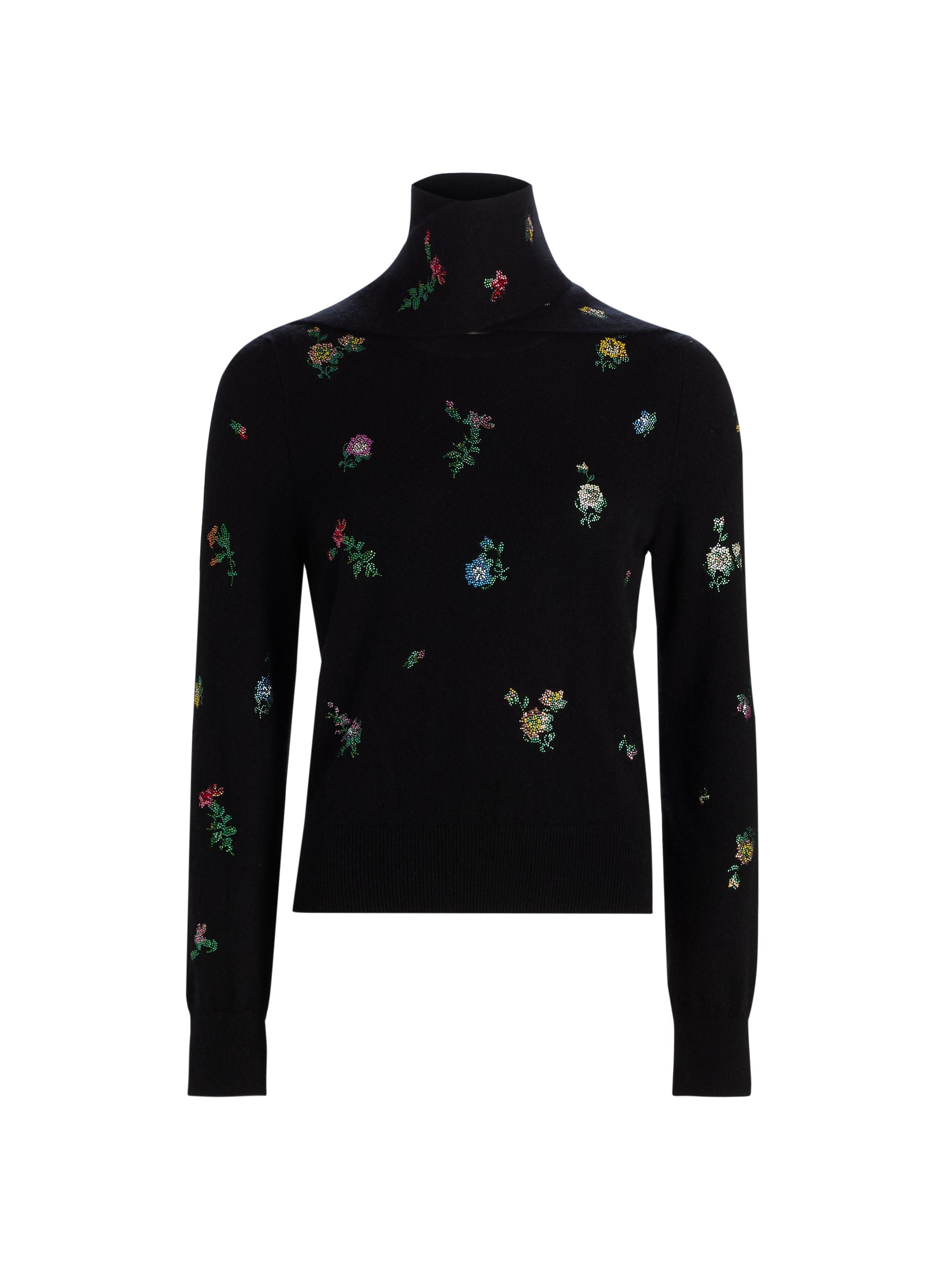 Libertine Women's Joy And Mirth Embroidered Cashmere Sweater - Black