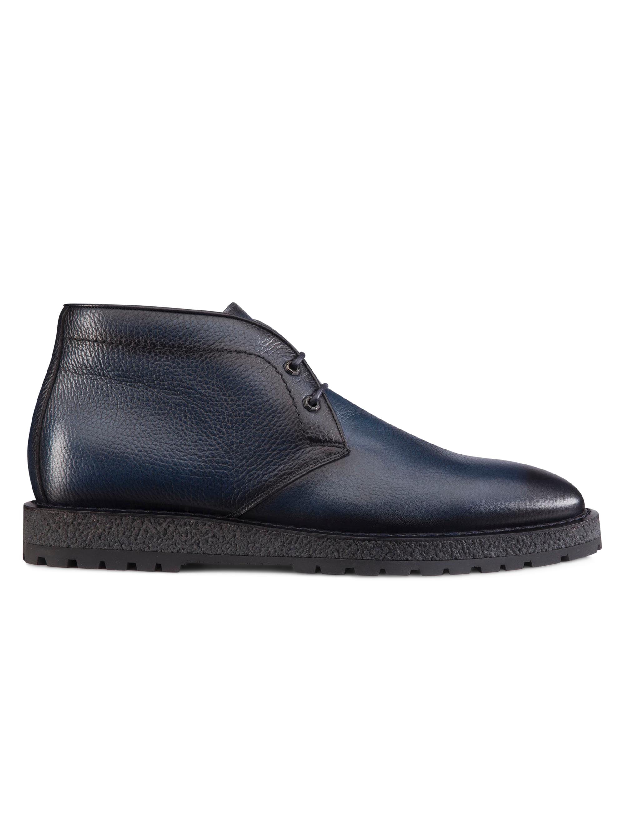 Stefano Ricci Men's Refined Ankle Derby Boots - Blue