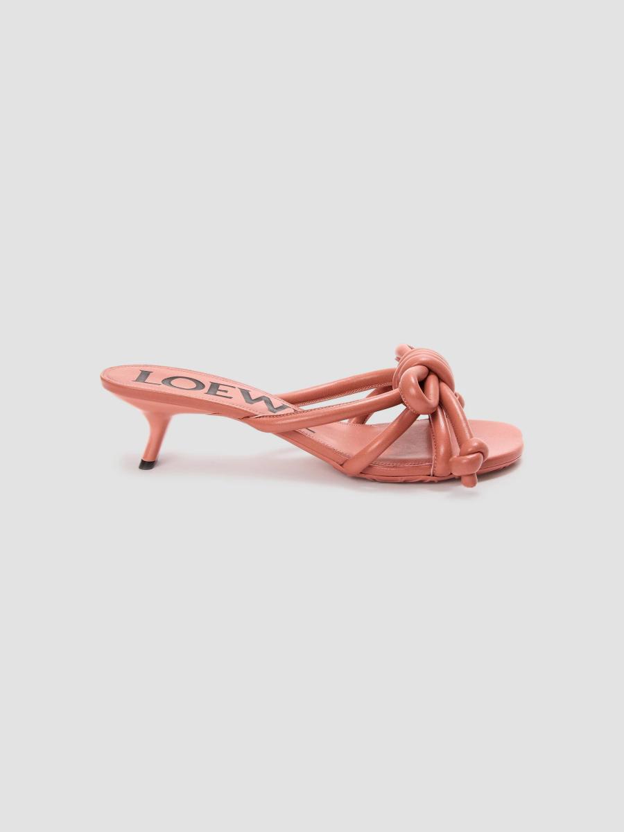 LOEWE Flamenco バレリーナ フラット LOEWE Flamenco 45MM Knotted Leather Sandals | Saks Fifth Avenue