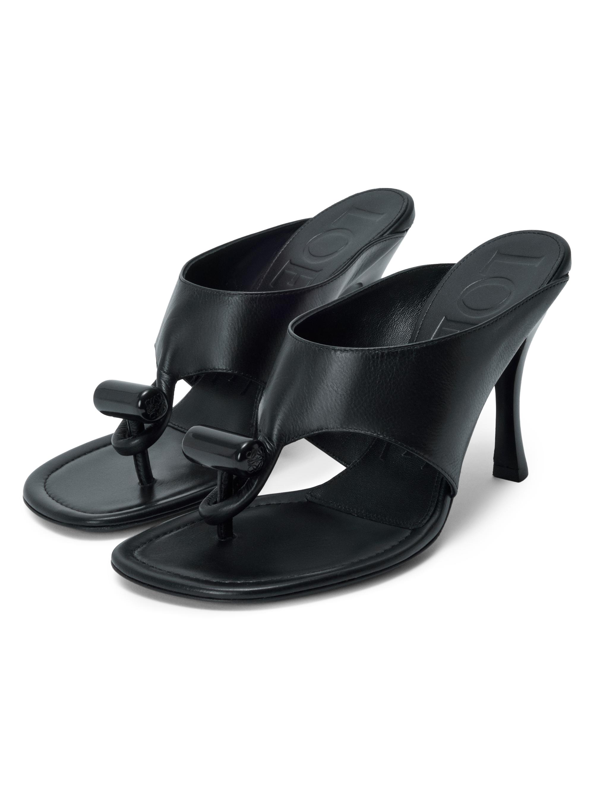 LOEWE 90MM Toggle Thong Leather Sandals | Saks Fifth Avenue