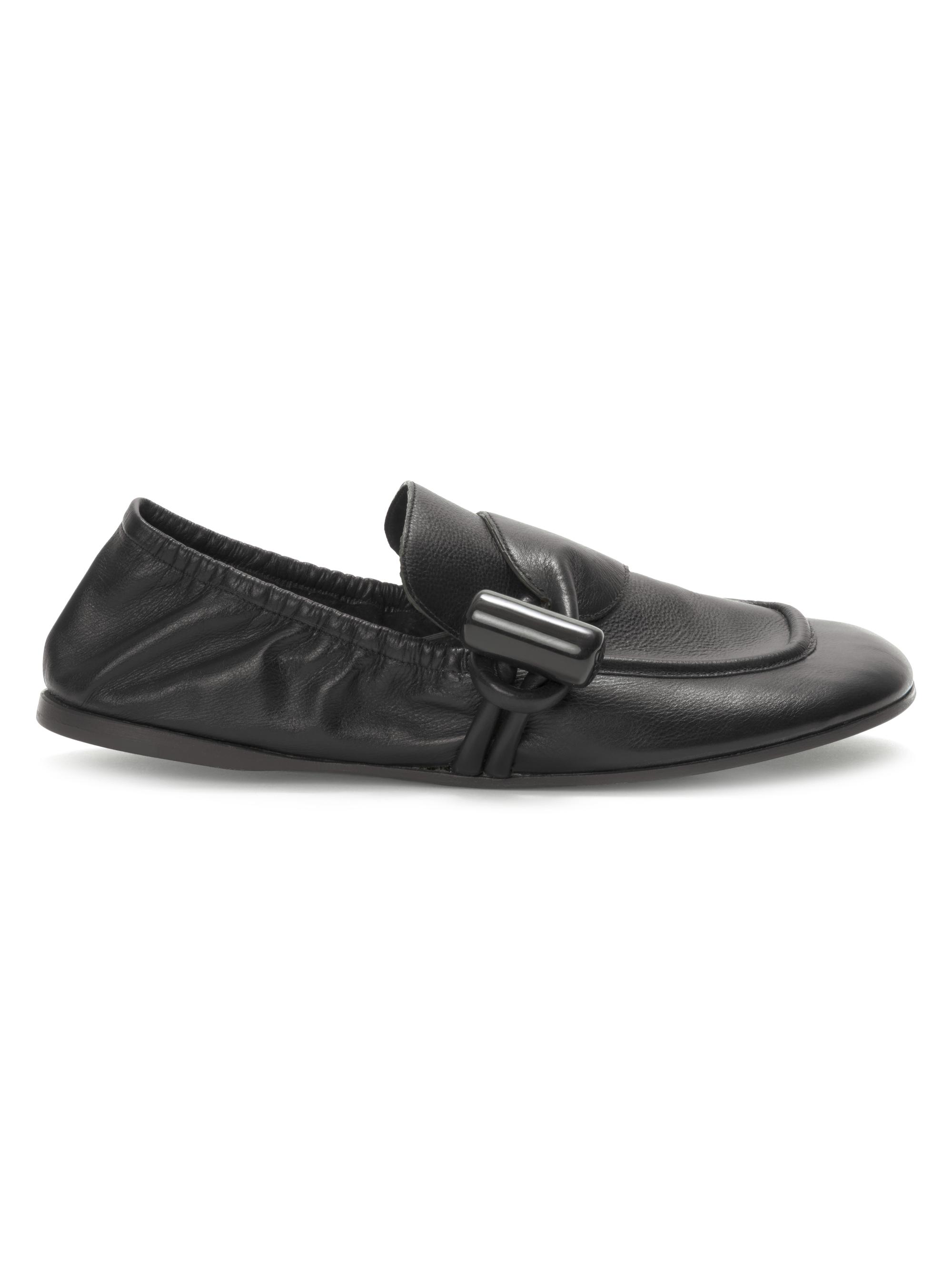LOEWE Women's Toggle Leather Loafers - Black