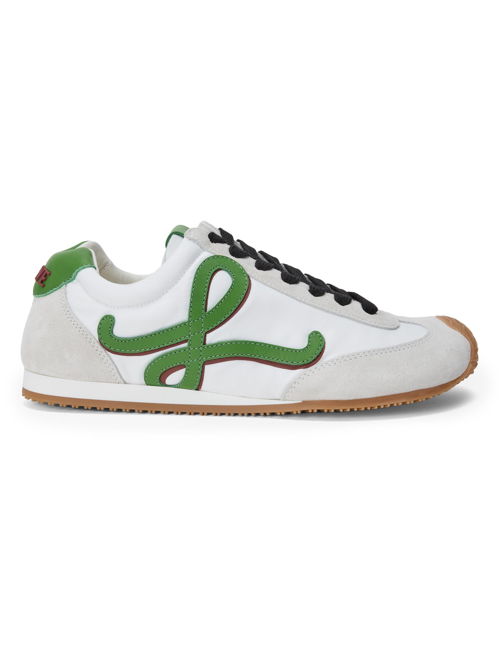 LOEWE Women's  x Louis Wain Ballet Runner 2.0 Low-Top Leather Sneakers - White Grass Green Dark Orange