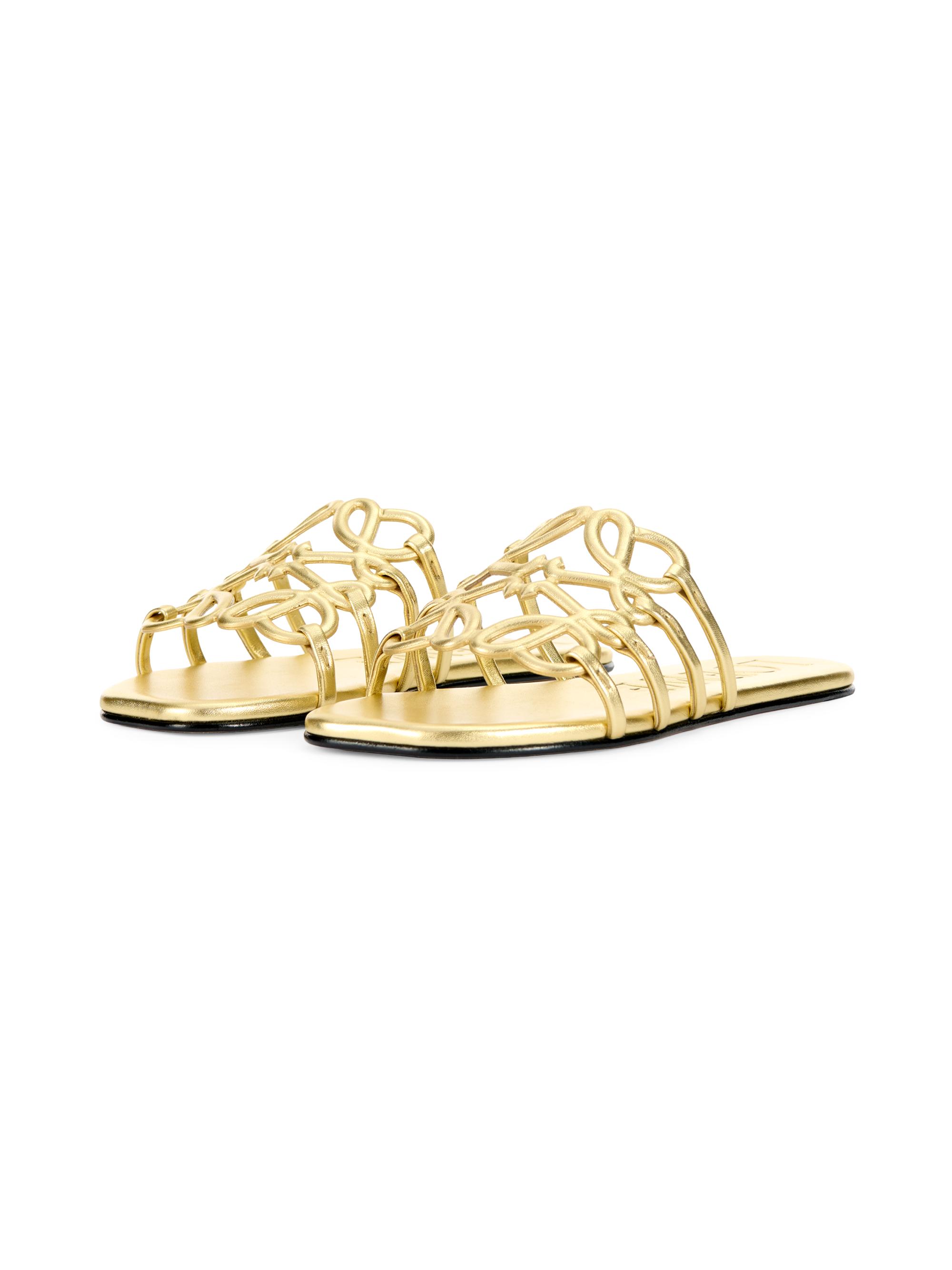 LOEWE LOEWE x Paula's Ibiza Petal Anagram Leather Flat Sandals