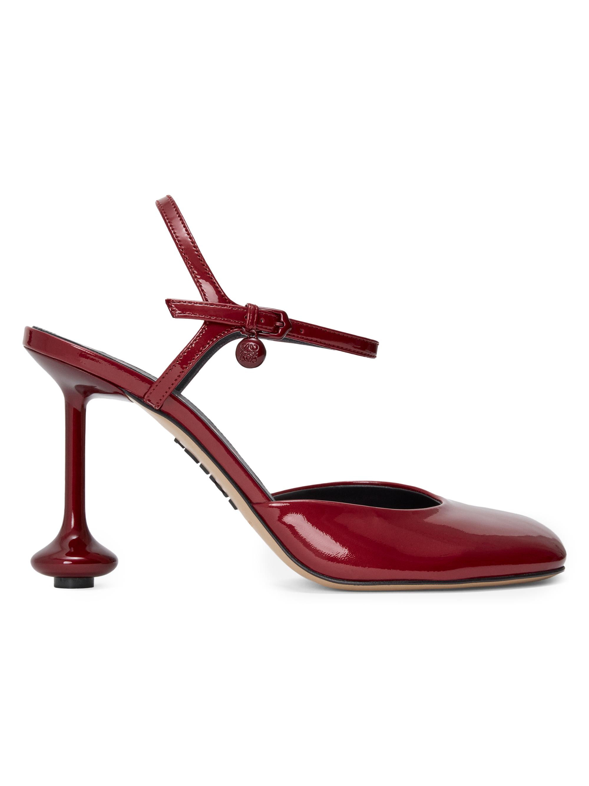 LOEWE Women's Toy 90MM Patent Leather Pumps - Dark Red