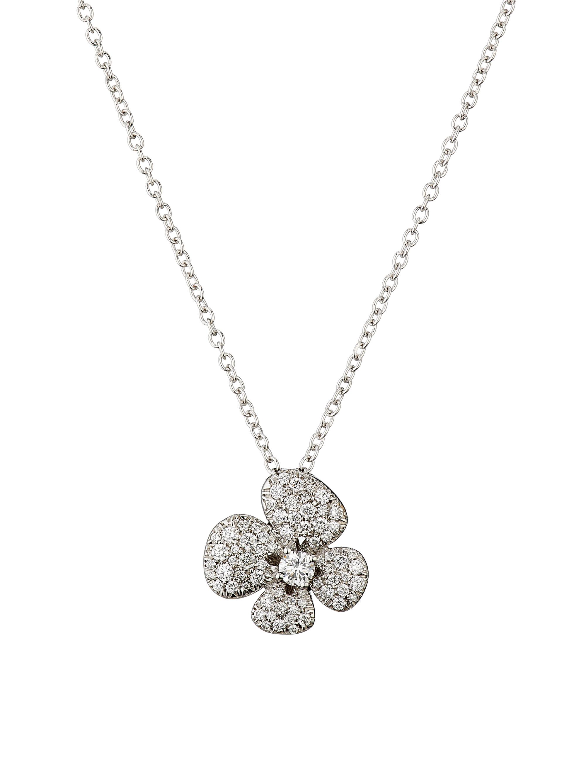 Miseno Ischia 18K White Gold & 0.73 TCW Diamond Flower Pendant