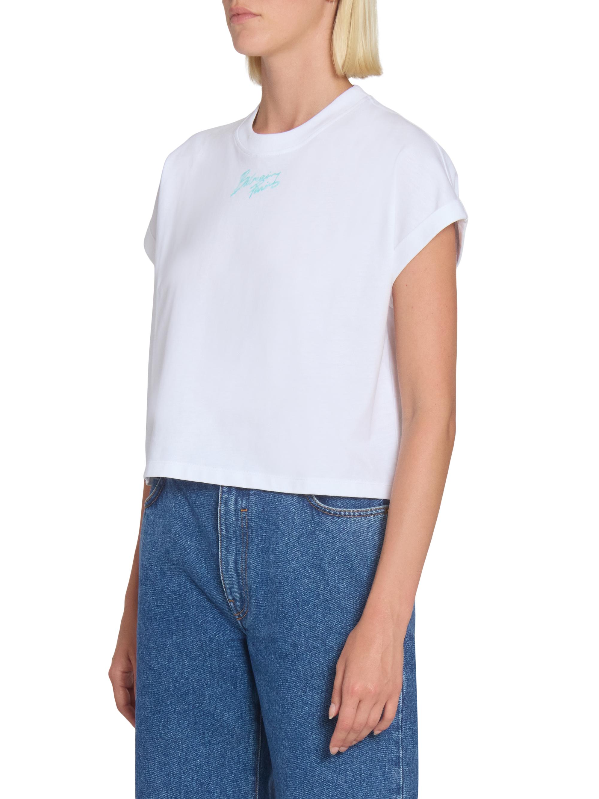 Balmain Paris Logo Cropped T-Shirt | Saks Fifth Avenue
