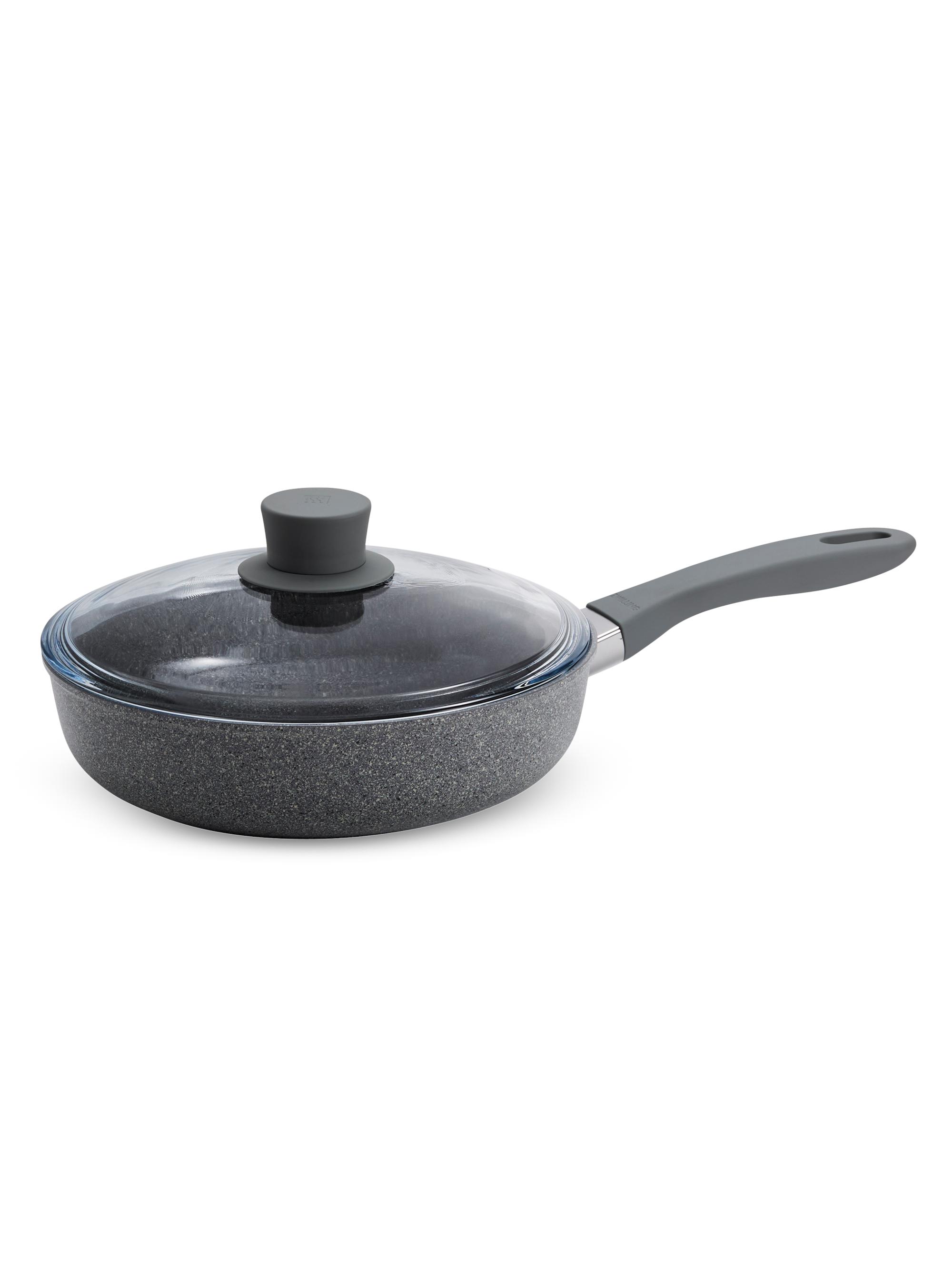 ZWILLING J.A. Henckels Parma Plus Ceramic Aluminum Ceramic Nonstick Sauté Pan with Lid - Grey