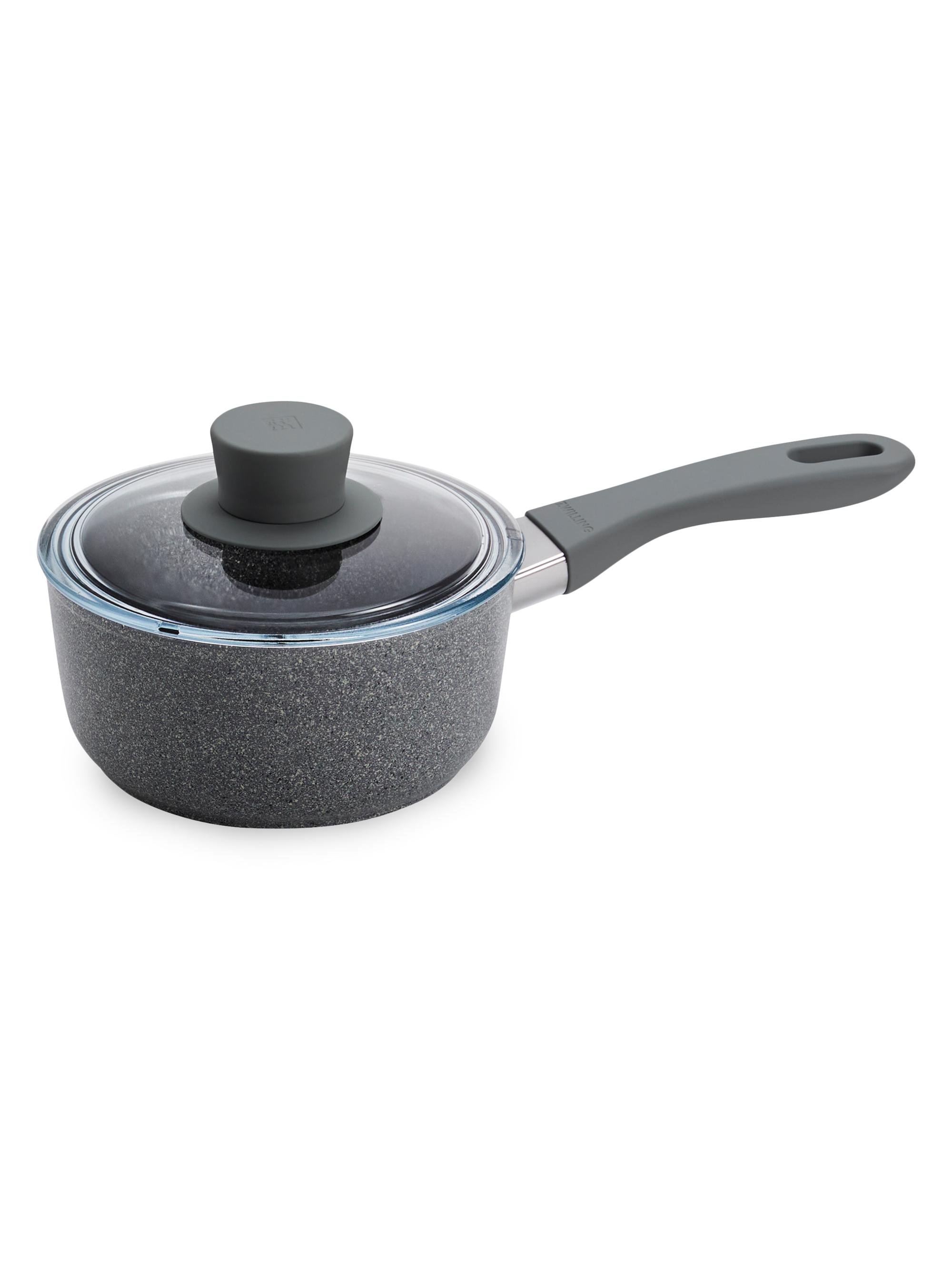ZWILLING J.A. Henckels Parma Plus Ceramic Aluminum Ceramic Nonstick Saucepan with Lid - Grey