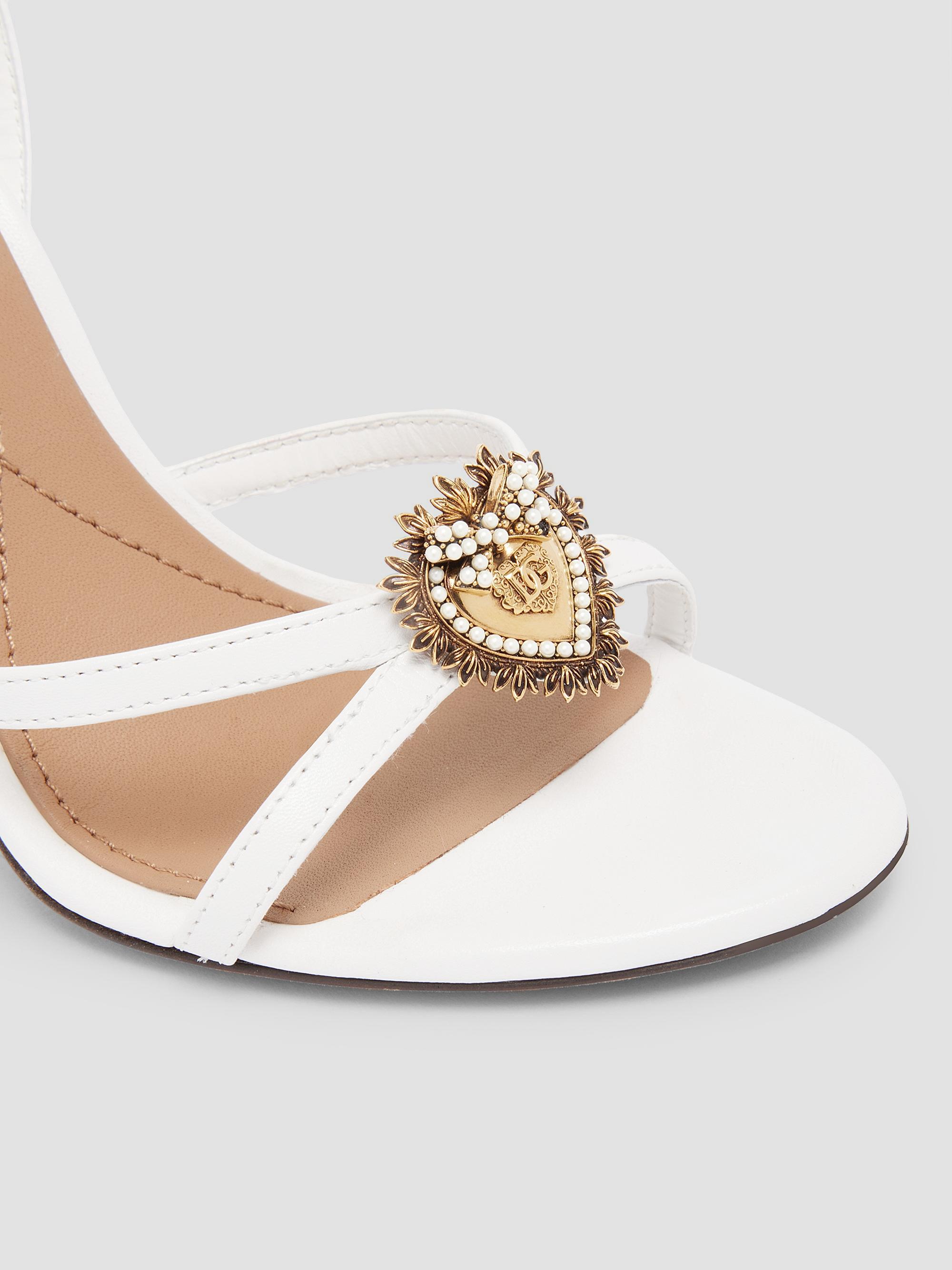 Dolce&Gabbana Devotion 105MM Strappy Leather Sandals | Saks Fifth
