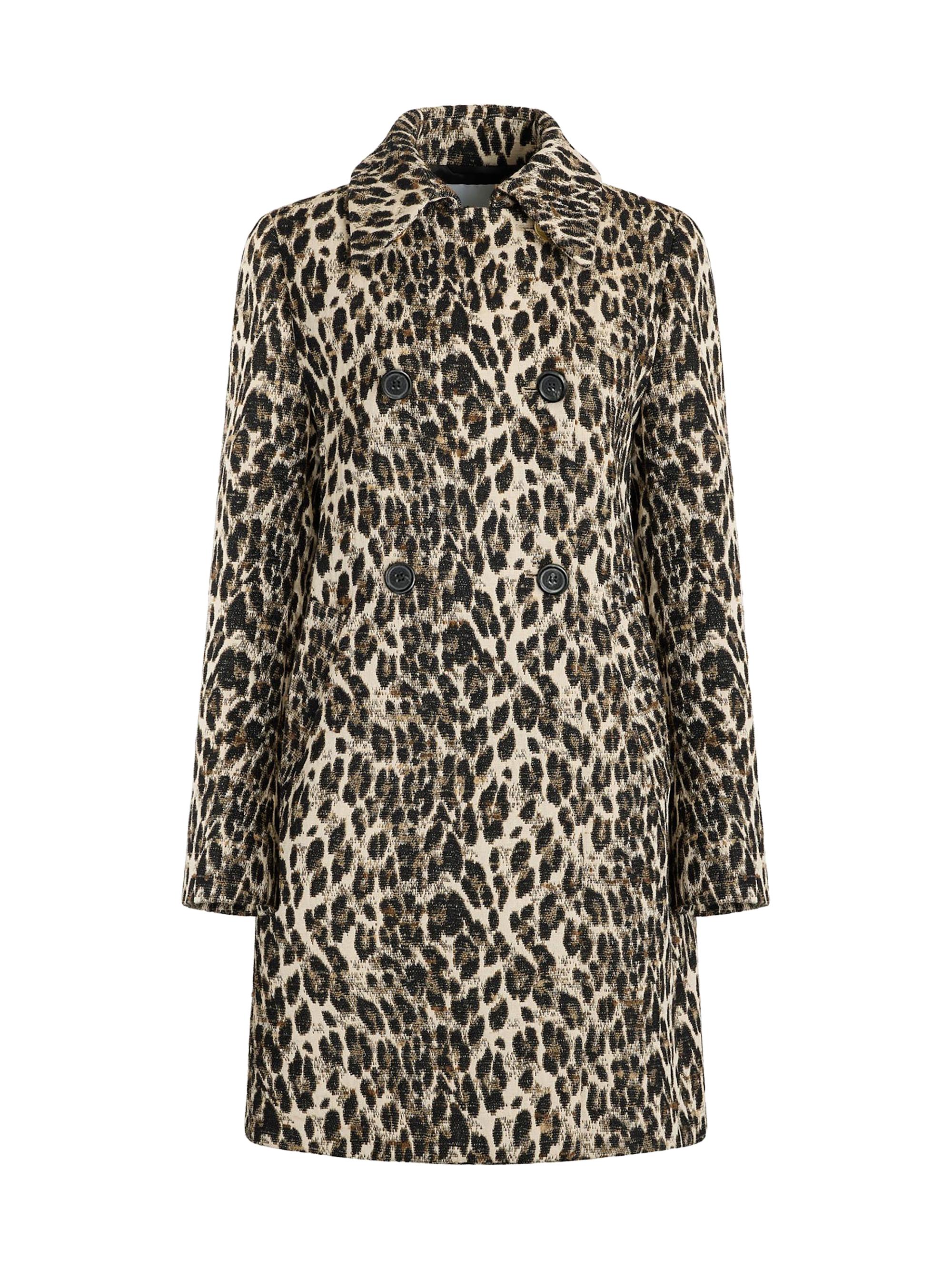 Callas Milano Women's Perry Animal Jaquard Coat - Natural Multi