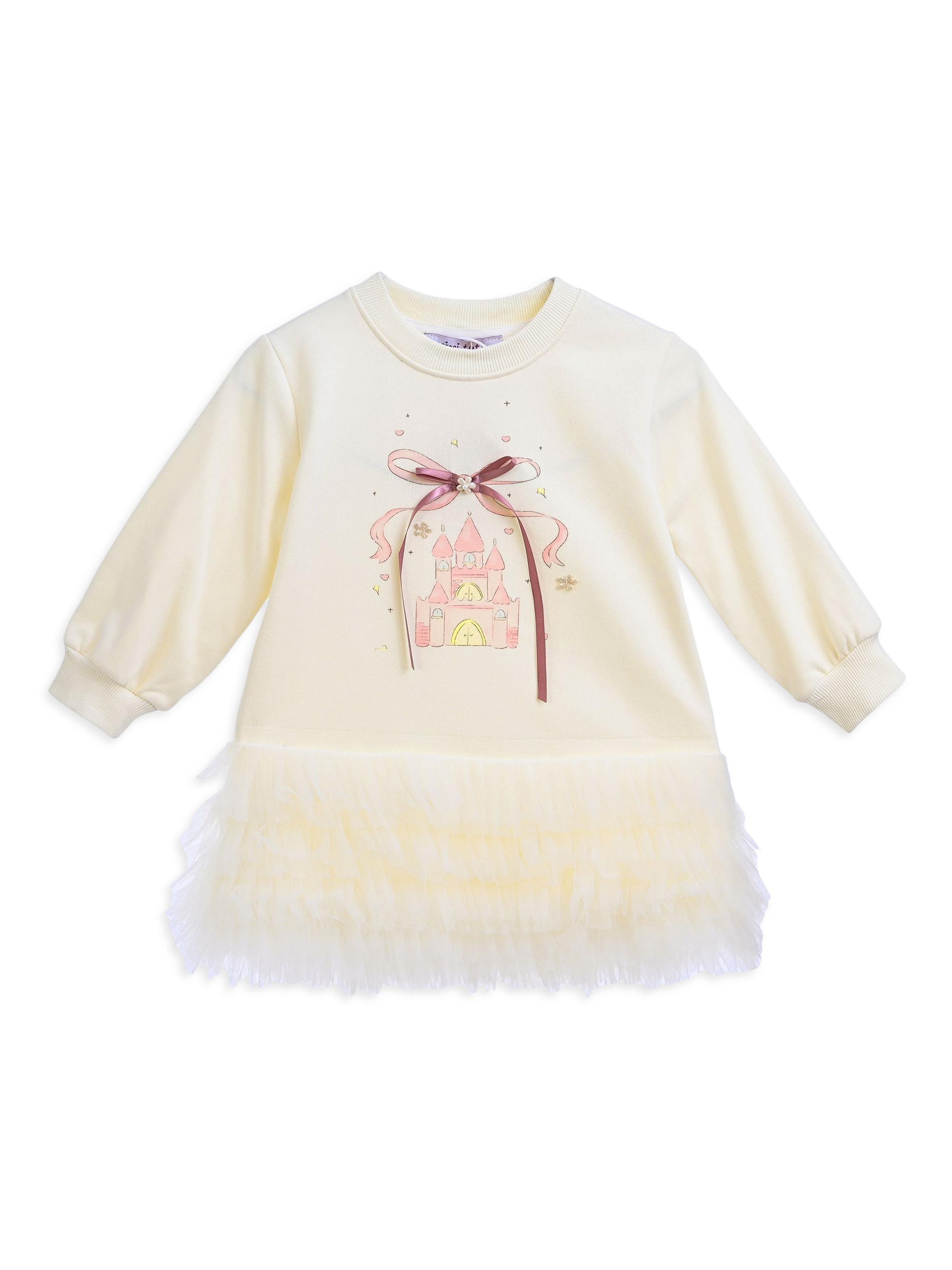 Mimi Tutu Little Girl's Ruffle Ribbon Dress - Mist