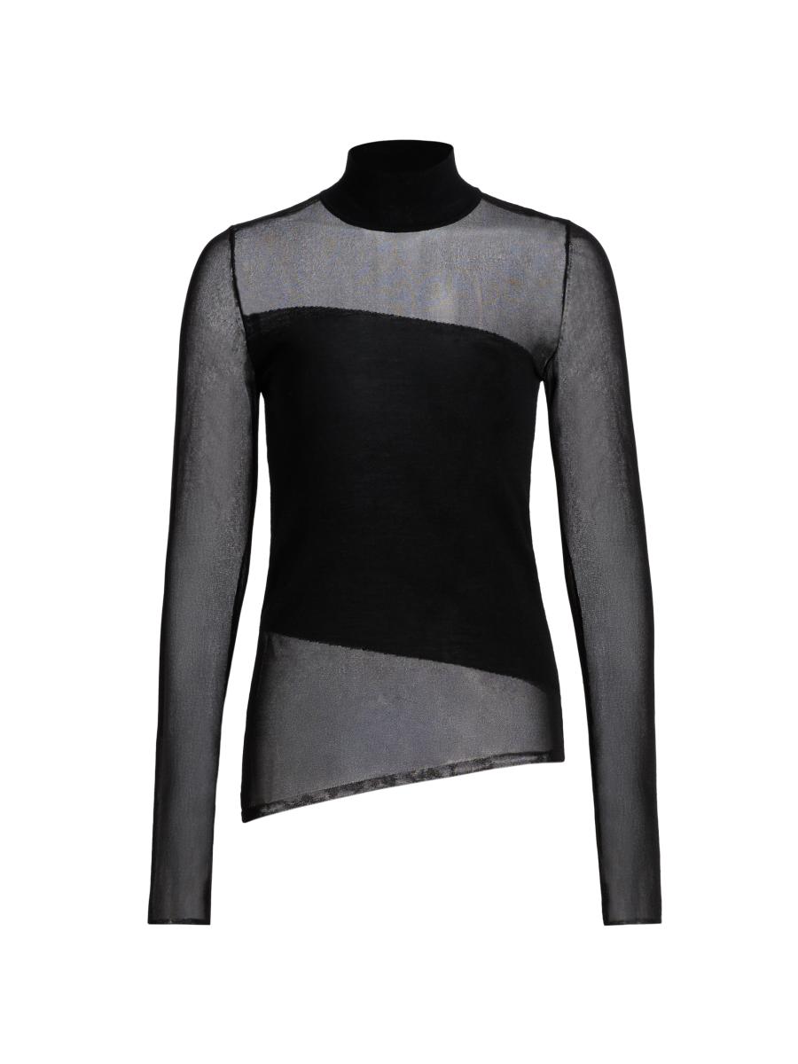 Jason Wu Collection Sheer Merino Wool Asymmetric Top | Saks Fifth