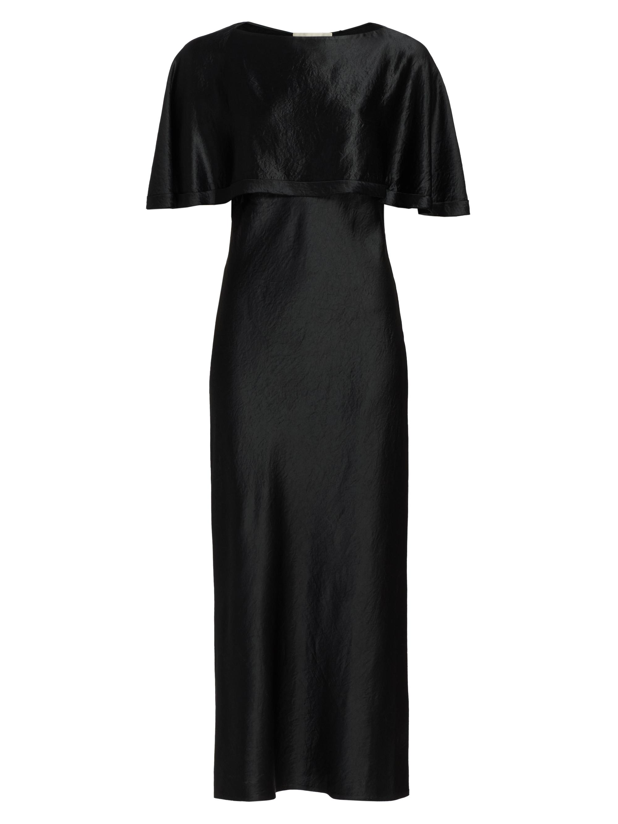 Jason Wu Collection Women's Washed-Twill Cape-Sleeve Midi-Dress - Black