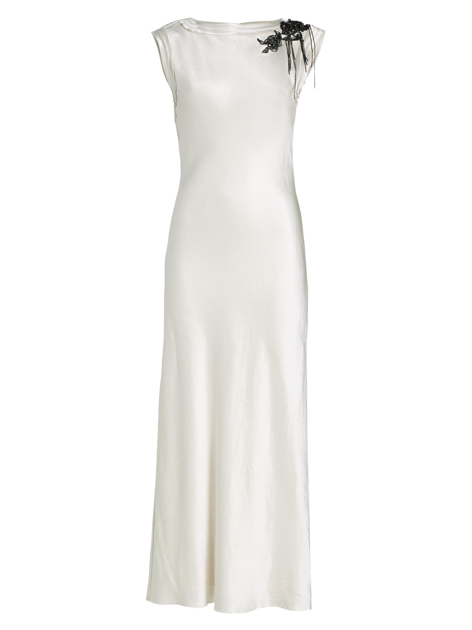Jason Wu Collection Women's Embellished Washed-Twill Cap-Sleeve Gown - Oyster