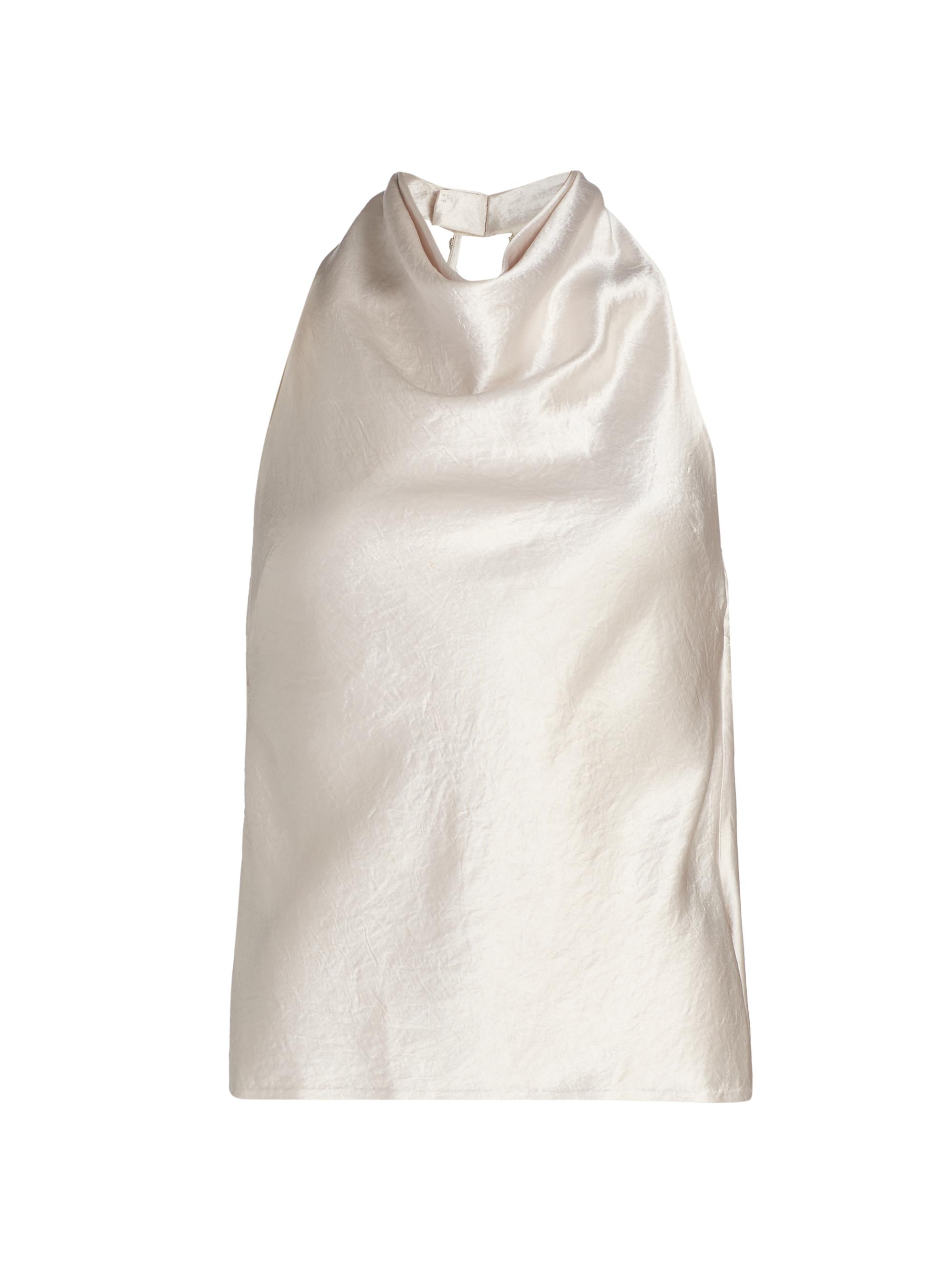 Jason Wu Collection Women's Embellished Washed-Twill Halterneck Top - Oyster