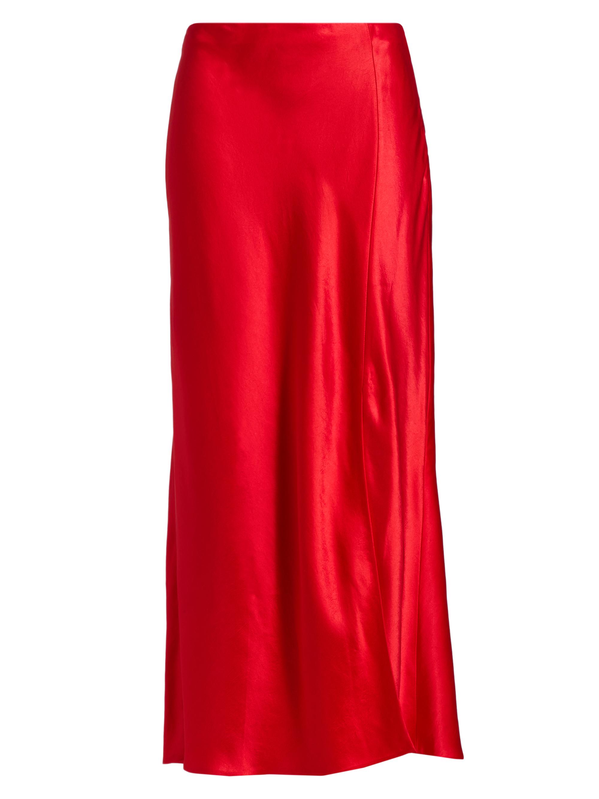 Jason Wu Collection Women's Satin Bias-Cut Slip Midi-Skirt - Papaya