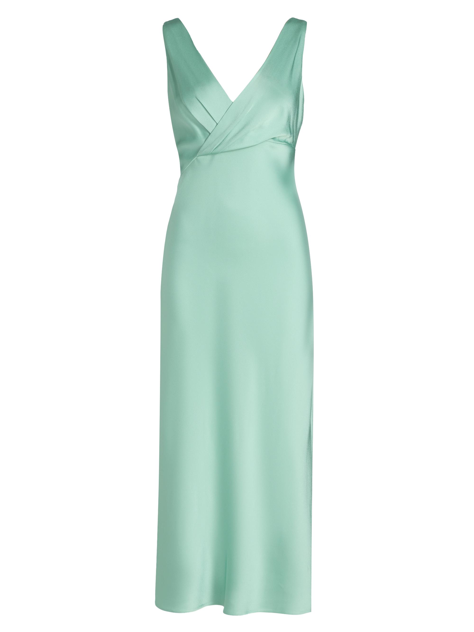 Jason Wu Collection Women's Crepe Satin V-Neck A-Line Maxi Dress - Pale Sage