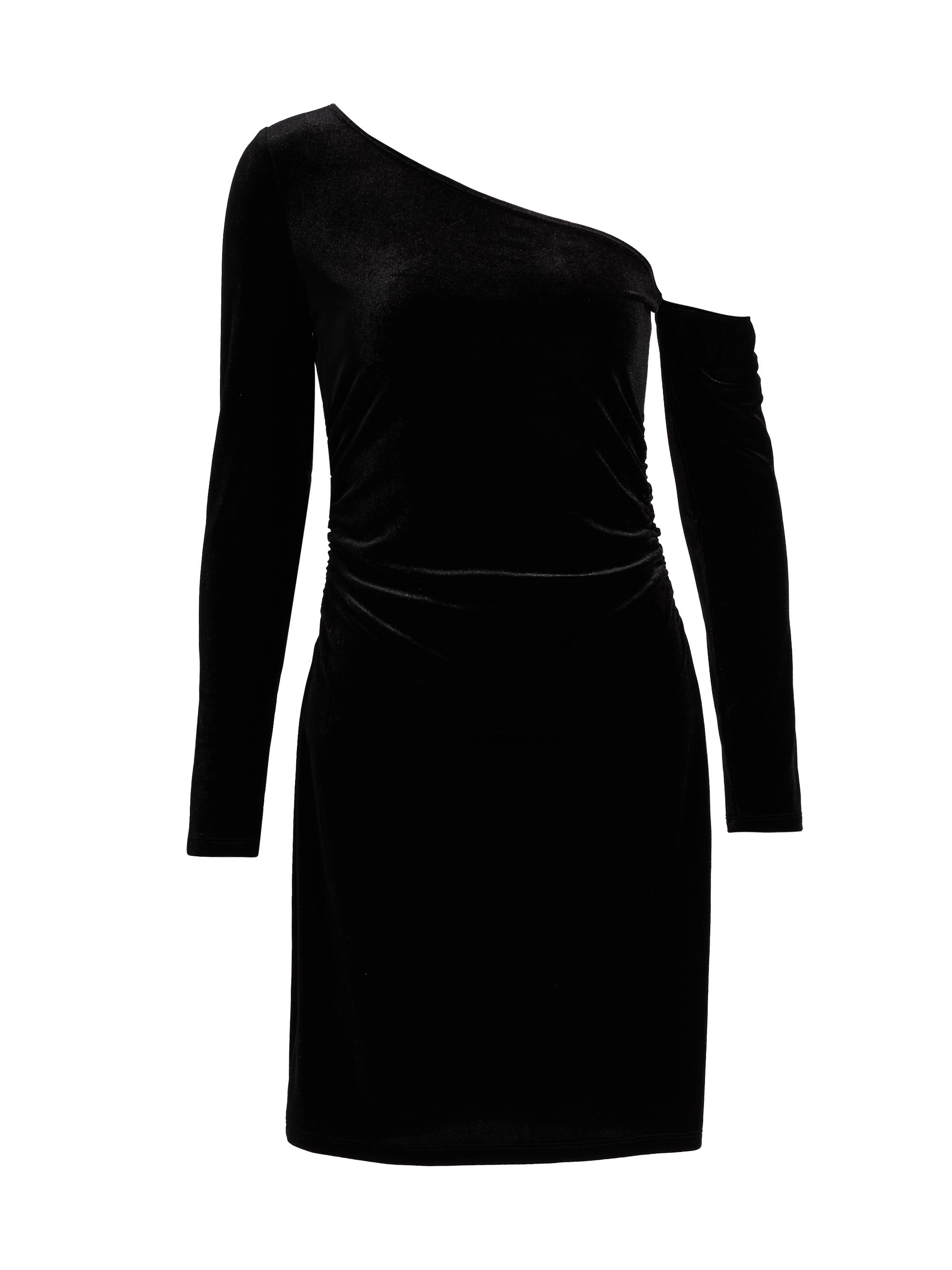 L'AGENCE Women's Lynne Velvet One-Shoulder Sheath Minidress - Black