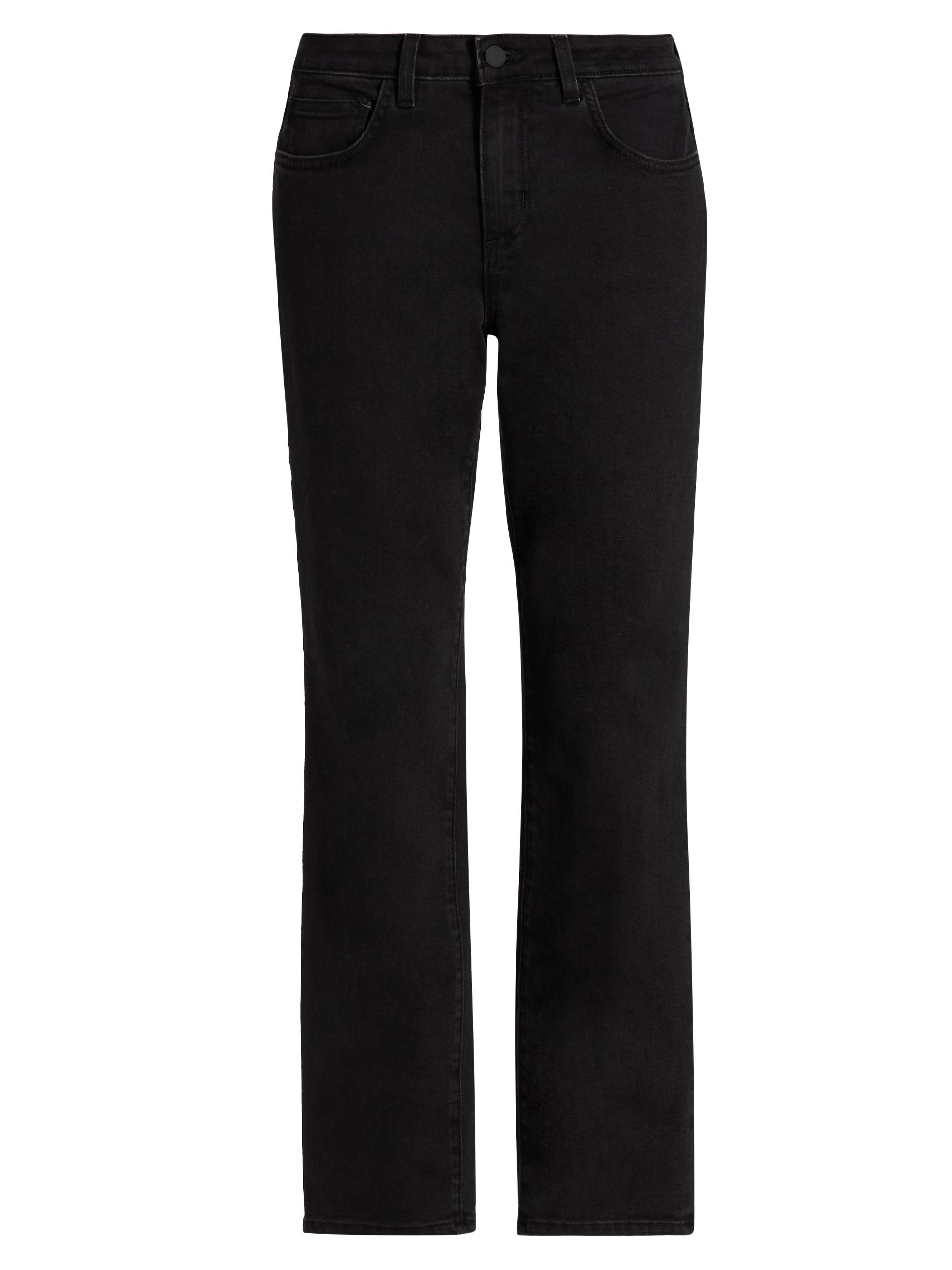 L'AGENCE Women's Milana Mid-Rise Stovepipe Jeans - Washed Black