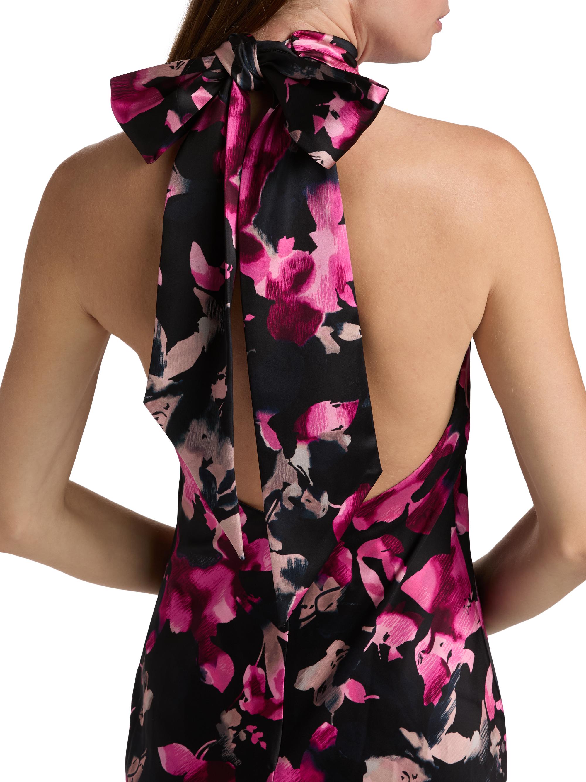 Ramy Brook Tatiana High-Neck Floral Satin Gown | Saks Fifth Avenue