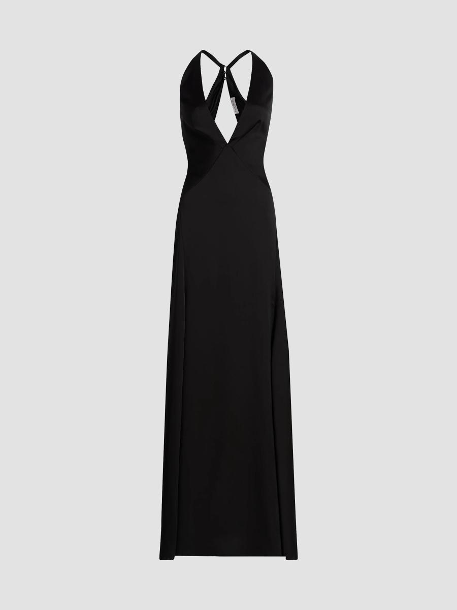 Ramy Brook Belle Plunging V-Neck Satin Gown | Saks Fifth Avenue