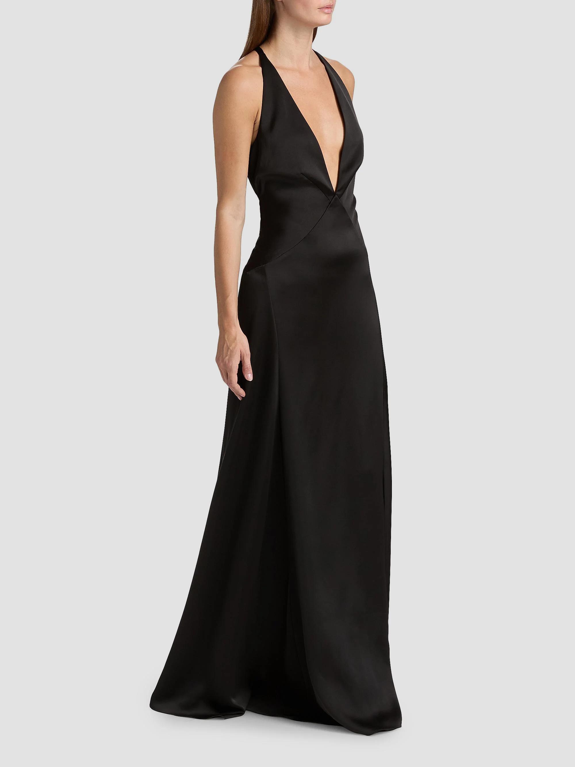 Ramy Brook Belle Plunging V-Neck Satin Gown | Saks Fifth Avenue