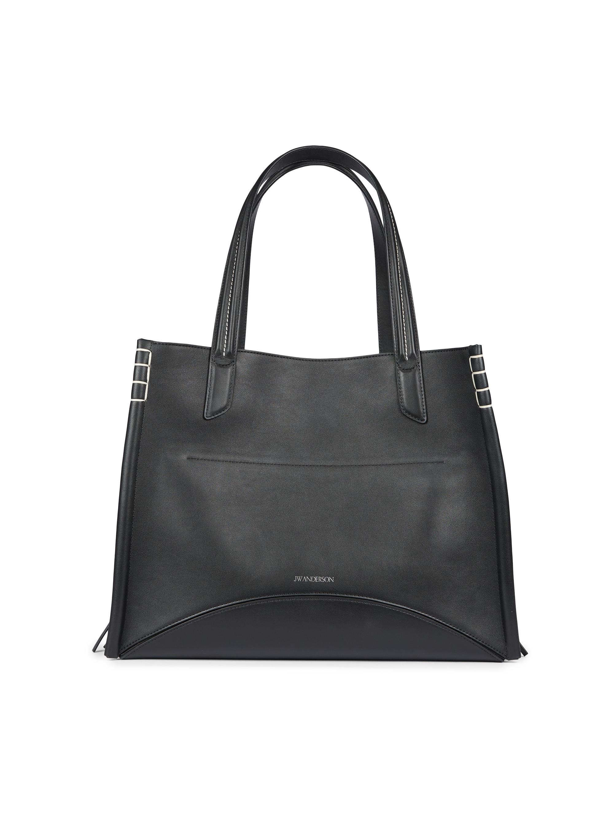 JW Anderson Women's Loafer Leather Tote Bag - Black