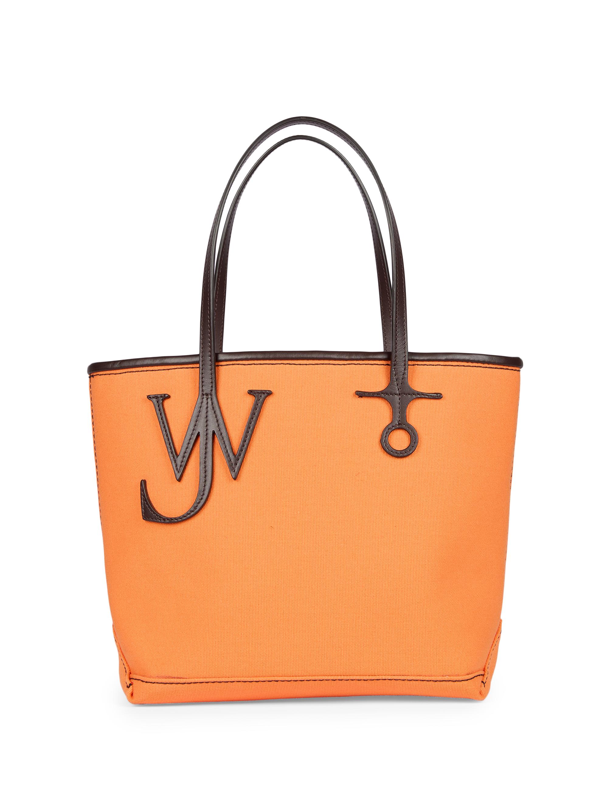 JW Anderson Women's  Anchor Logo Cotton Tote Bag - Orange Brown