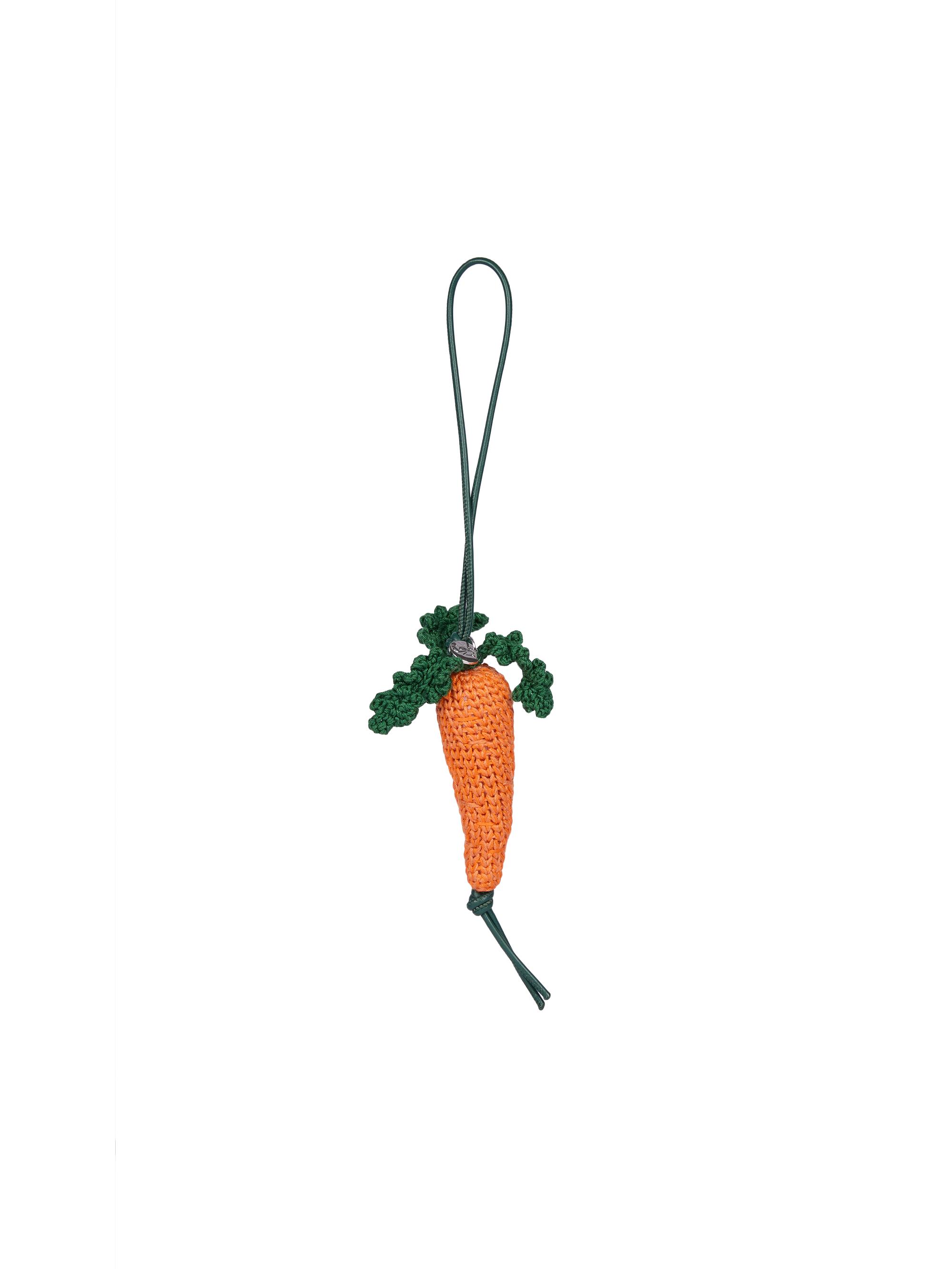 JW Anderson Women's Carrot Cotton-Leather Bag Charm - Orange