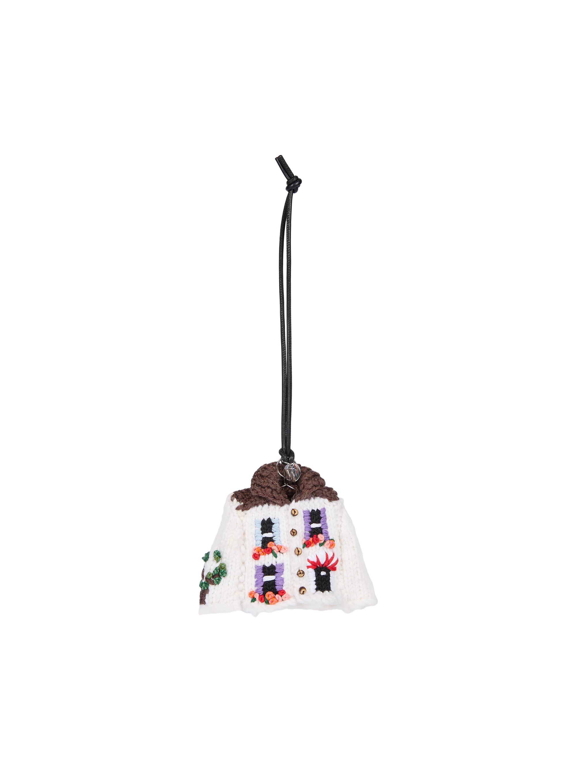 JW Anderson Women's House Cardigan Wool-Blend Bag Charm - Light Grey