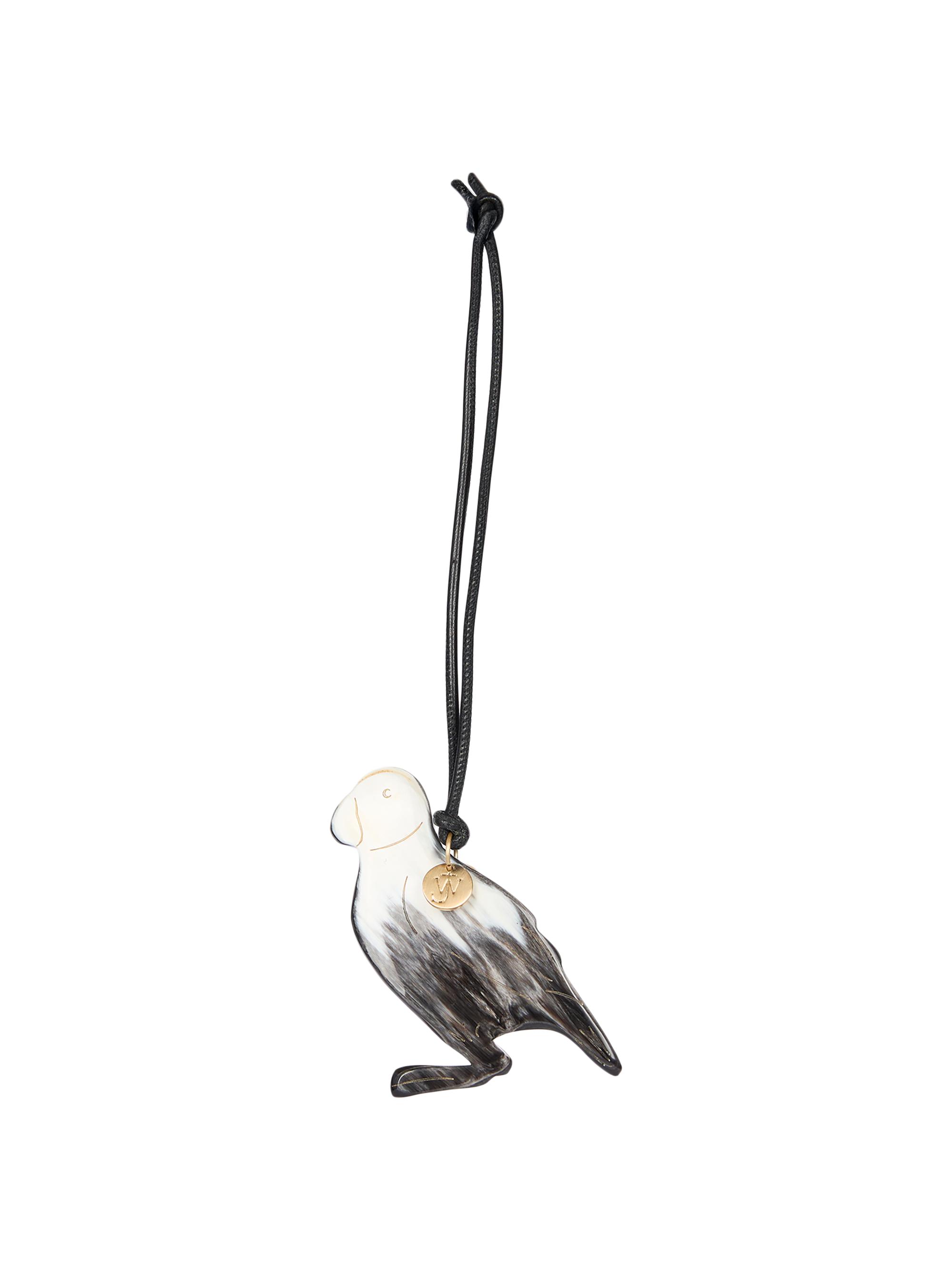 JW Anderson Women's Puffin Cotton-Leather Bag Charm - Black