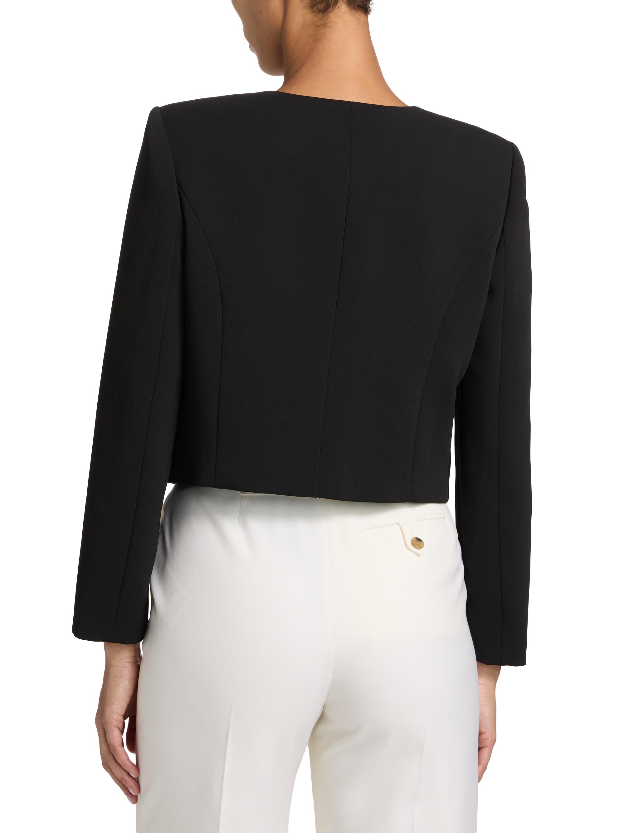 Milly Selena Camellia Appliqué Crop Jacket | Saks Fifth Avenue