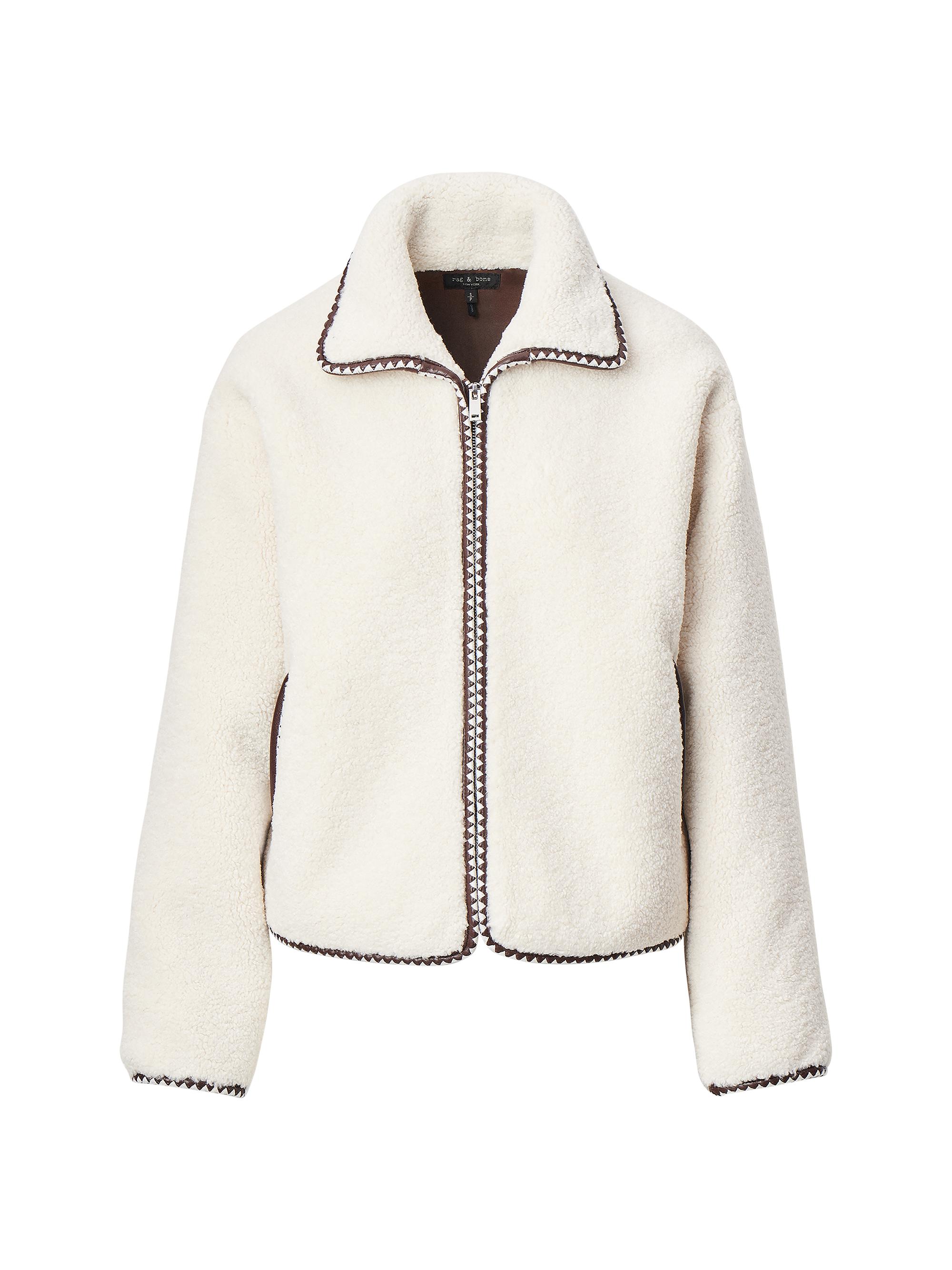 rag & bone Women's Mai Sherpa Fleece Zip-Front Jacket -