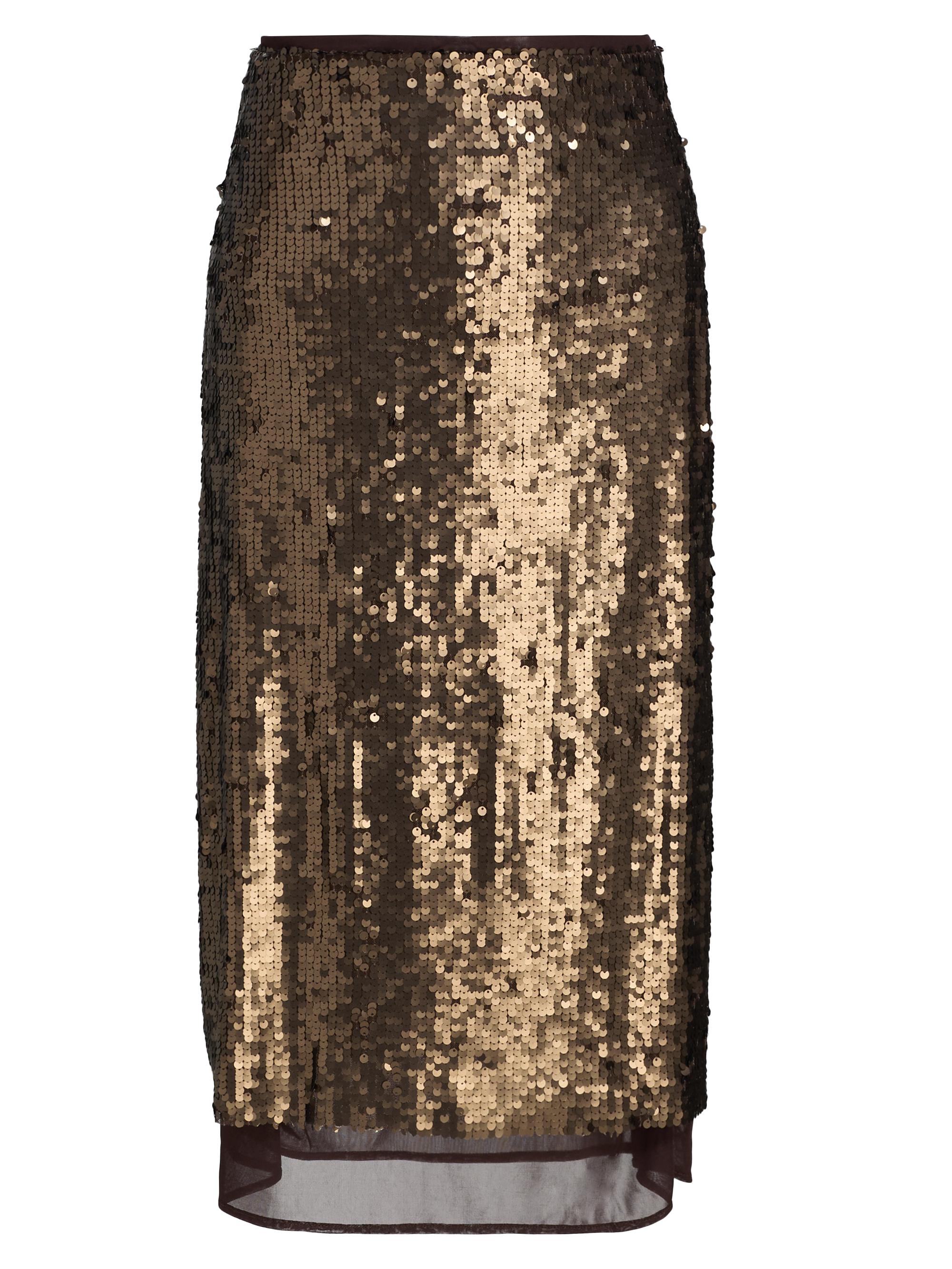 rag & bone Women's Lucy Sequined Midi-Skirt - Coffee