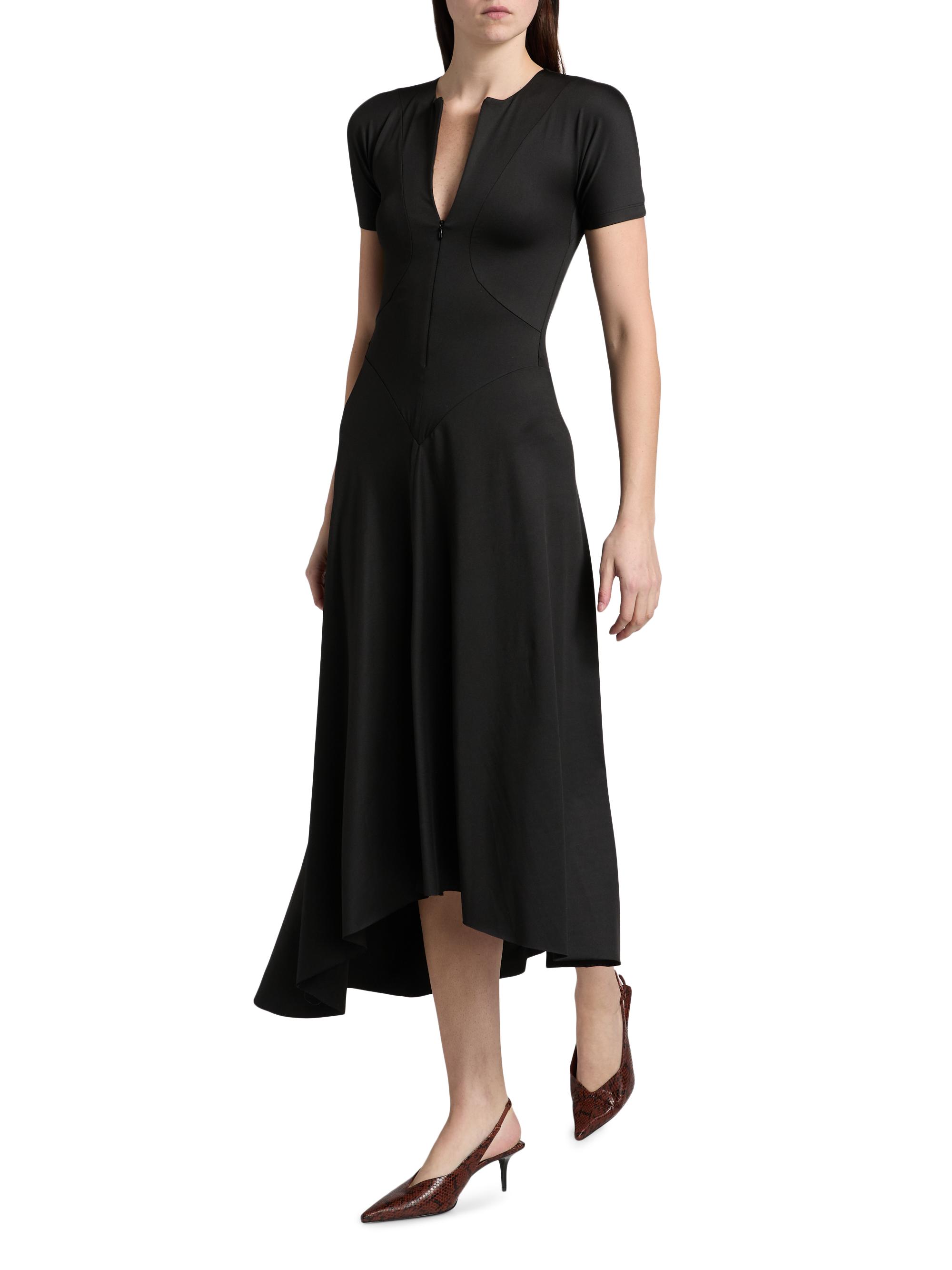 Victoria Beckham Zip-Front Bias Midi-Dress | Saks Fifth Avenue