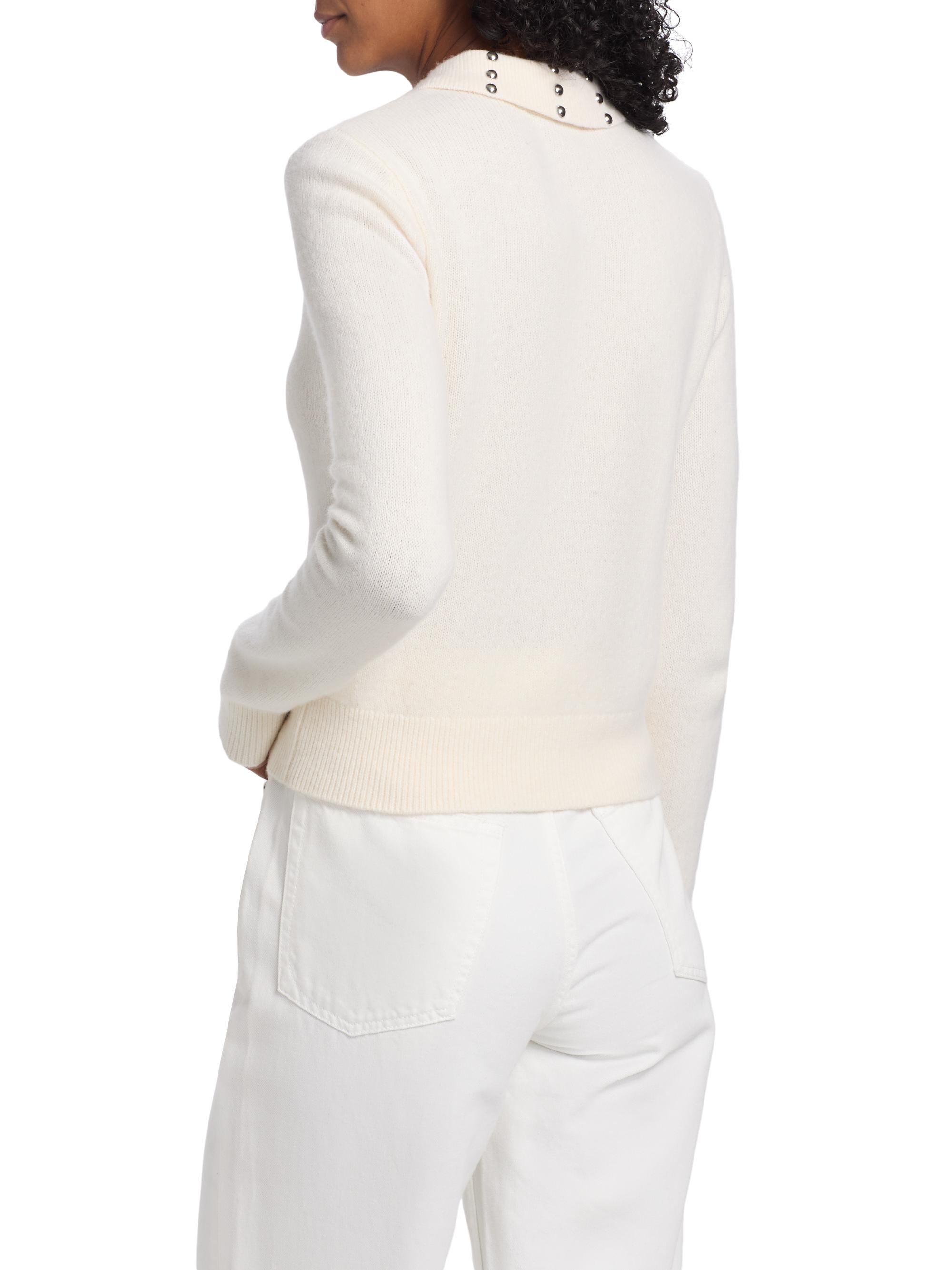 ♡ Swankiss ♡ DR collar knit TOPS （ホワイト） Swankiss（スワンキス）の「DR collar knit TOPS（ニット/セーター