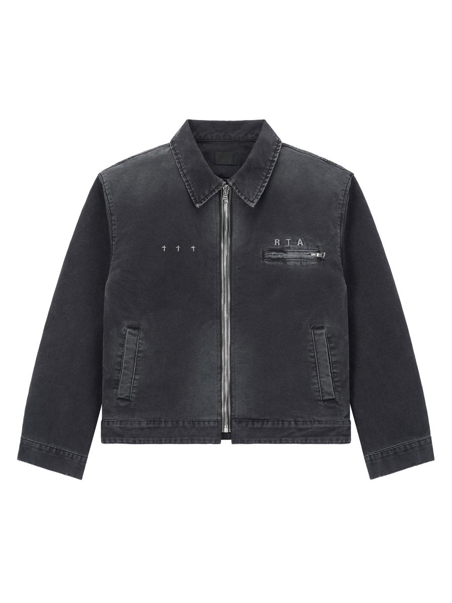 RTA Digital Death Easton Denim Zip-Up Jacket | Saks Fifth Avenue