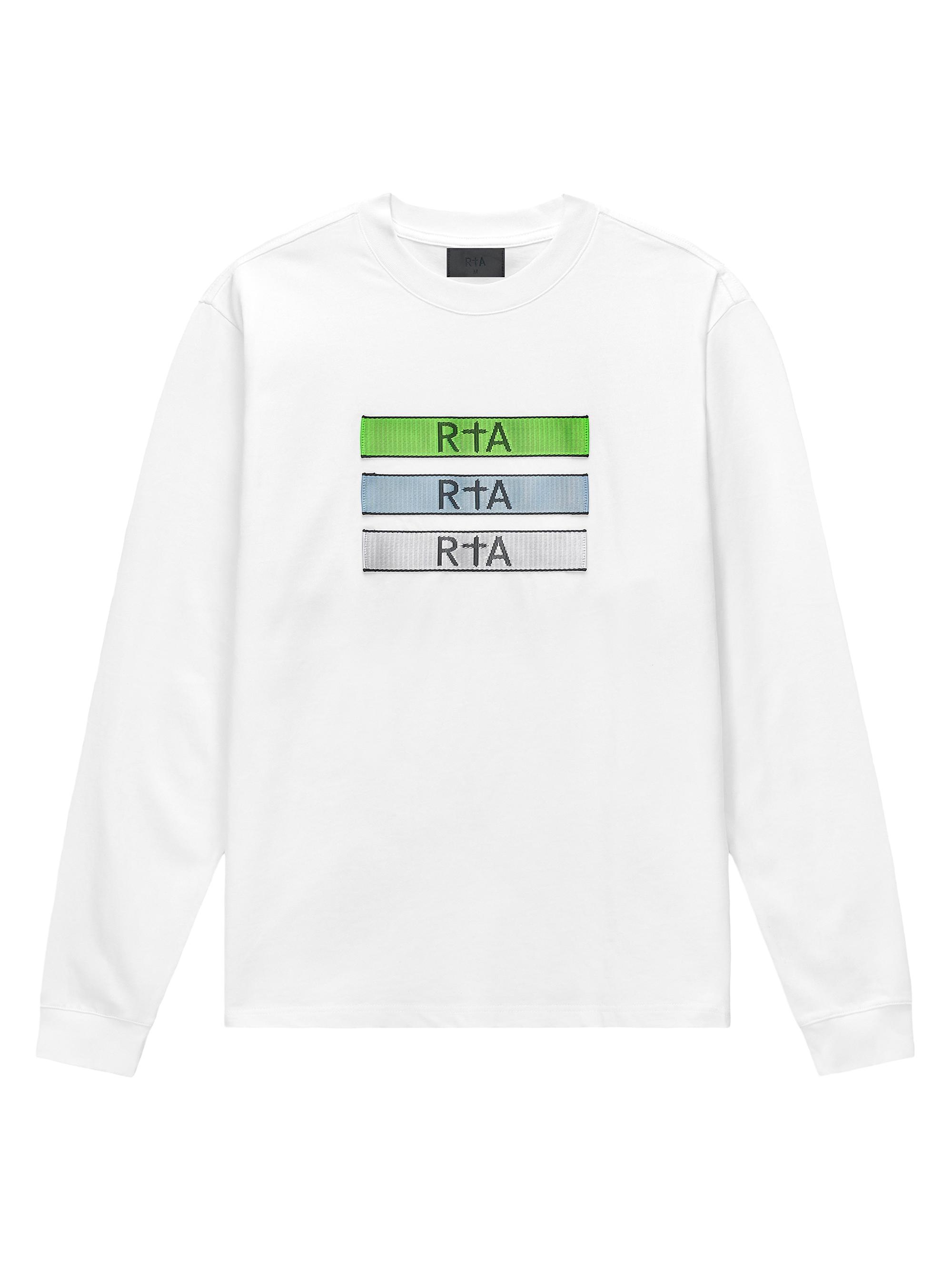 RTA Men's Lawrence Logo Cotton Shirt - White Glitch Logo