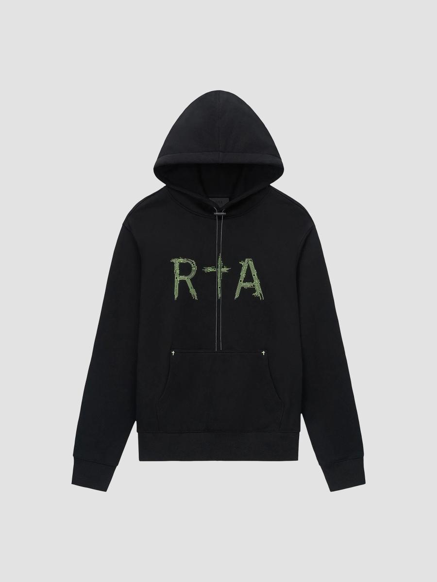 RTA Dion Logo Cotton Hoodie | Saks Fifth Avenue