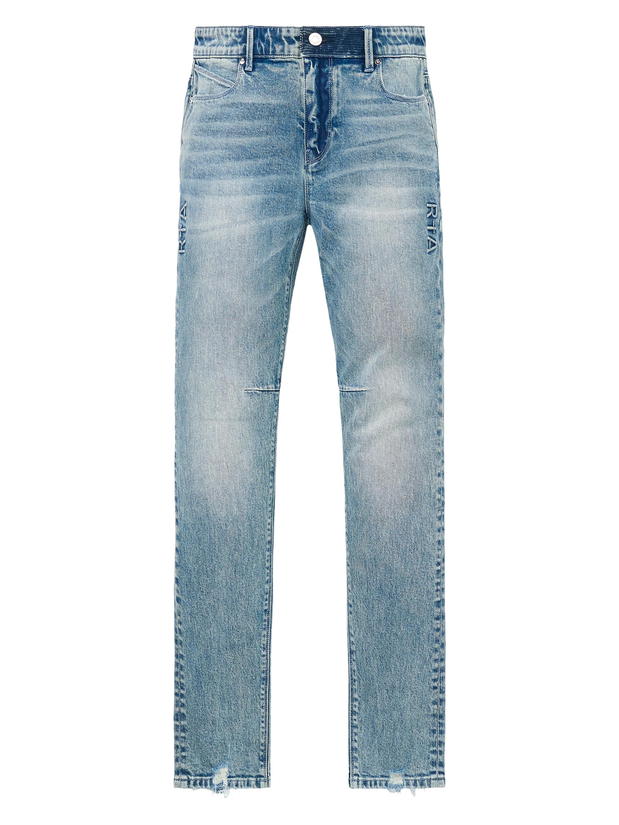 RTA Men's Clayton Light-Wash Skinny-Fit Jeans - Ocean Shine