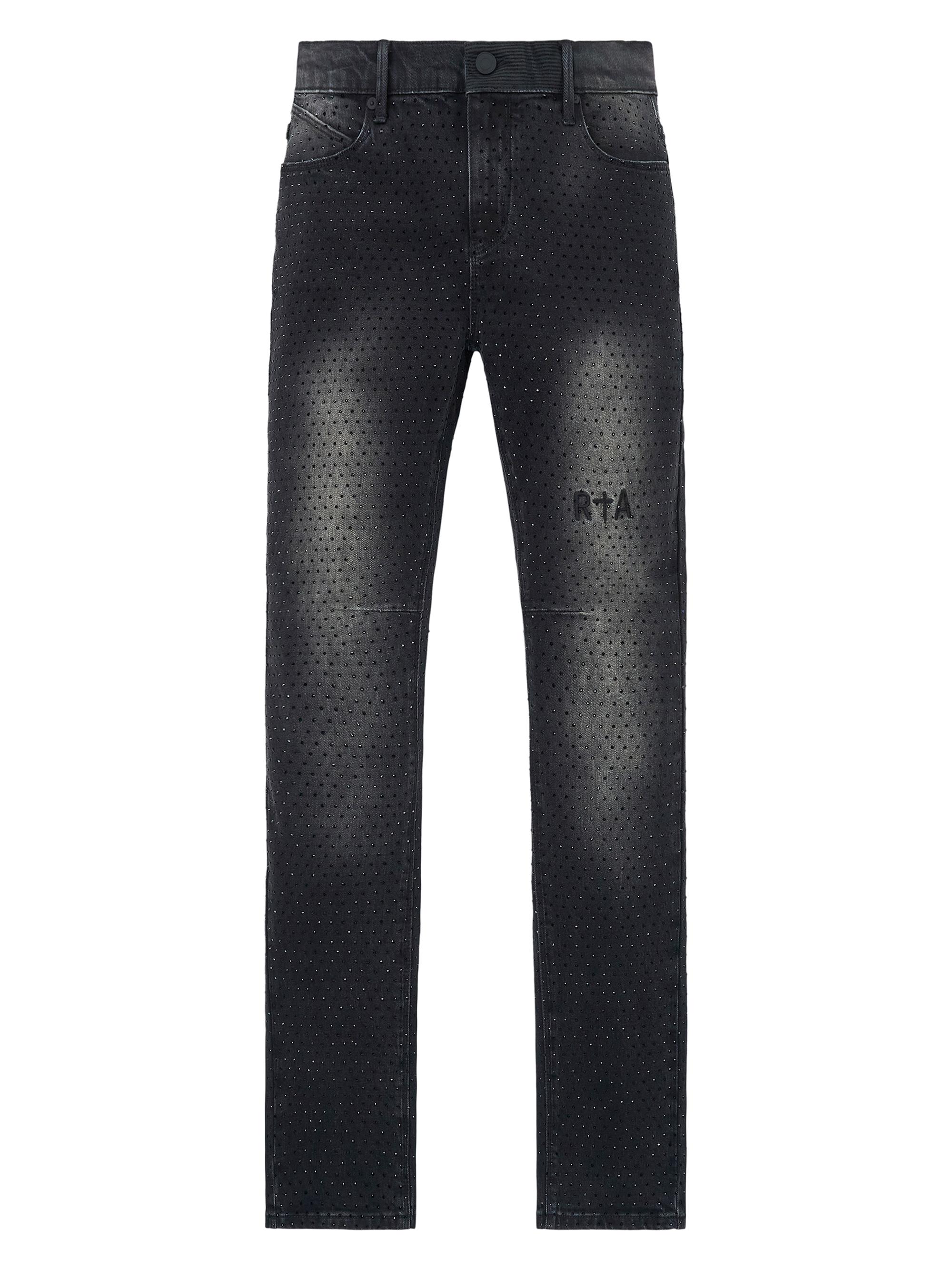 RTA Men's Bryant Crystal-Embellished Skinny-Fit Jeans - Inkstone Crystal