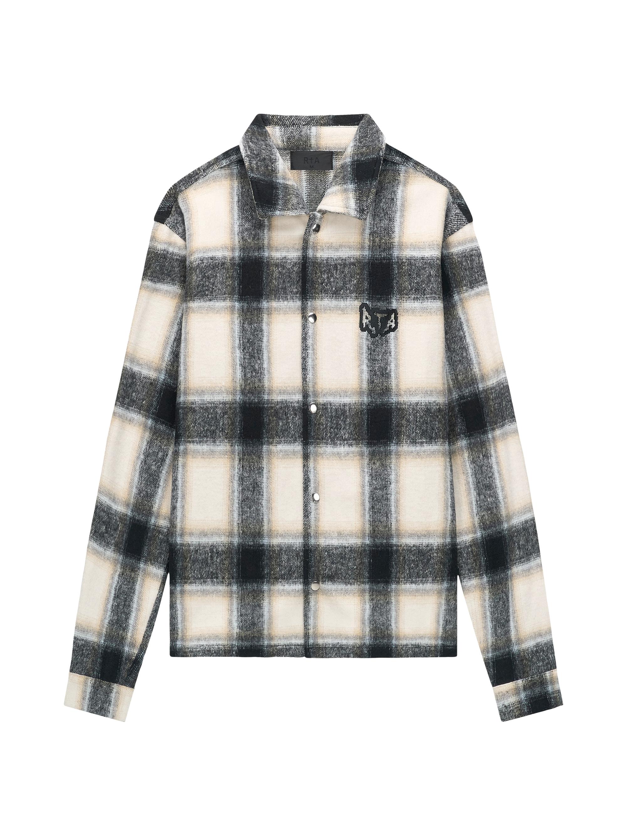 RTA Men's Parlan Plaid Cotton Button-Front Shirt -  Cross Circuit Board