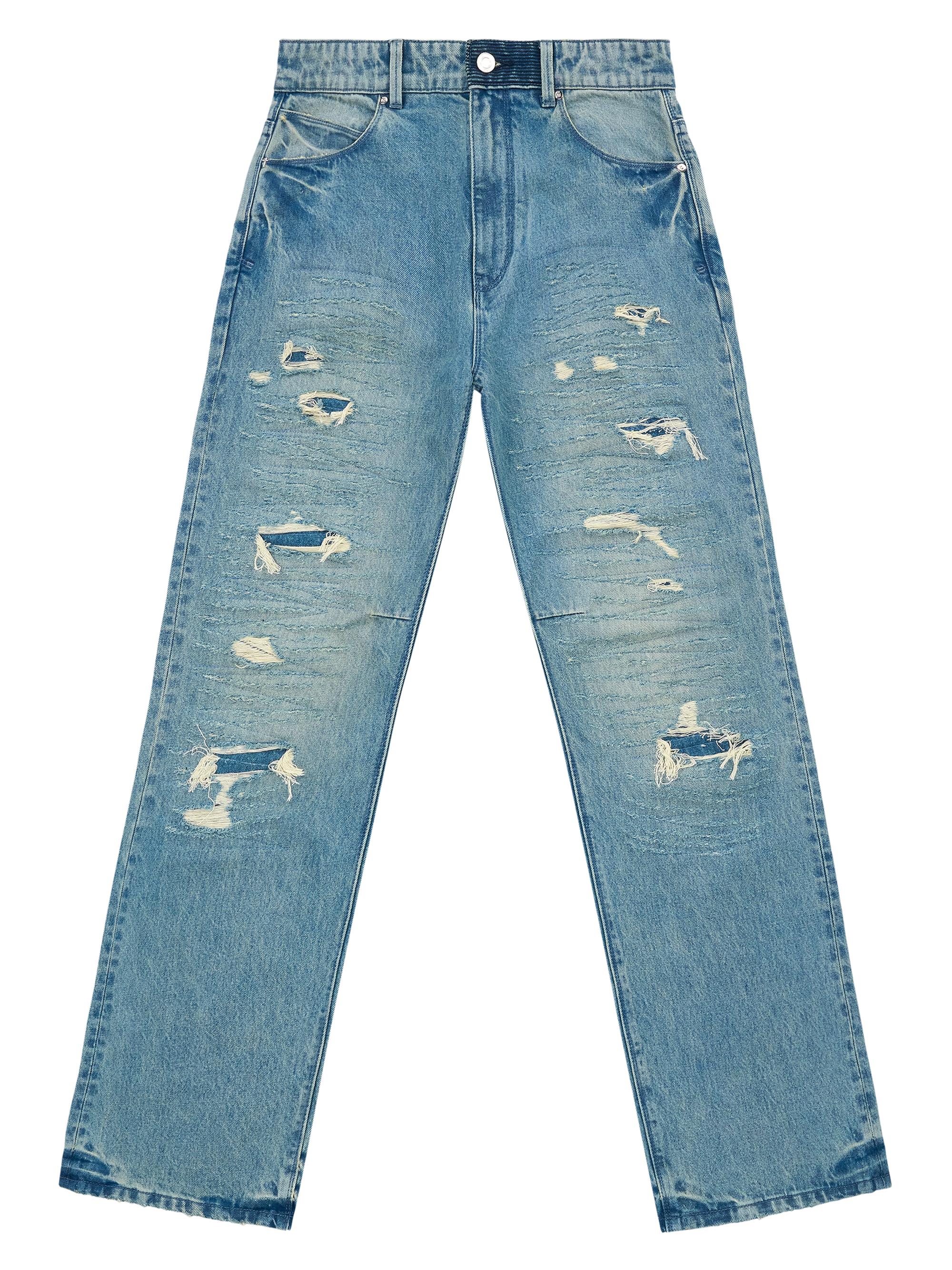 RTA Men's Jonas Distressed Straight Jeans - Frayed Horizon