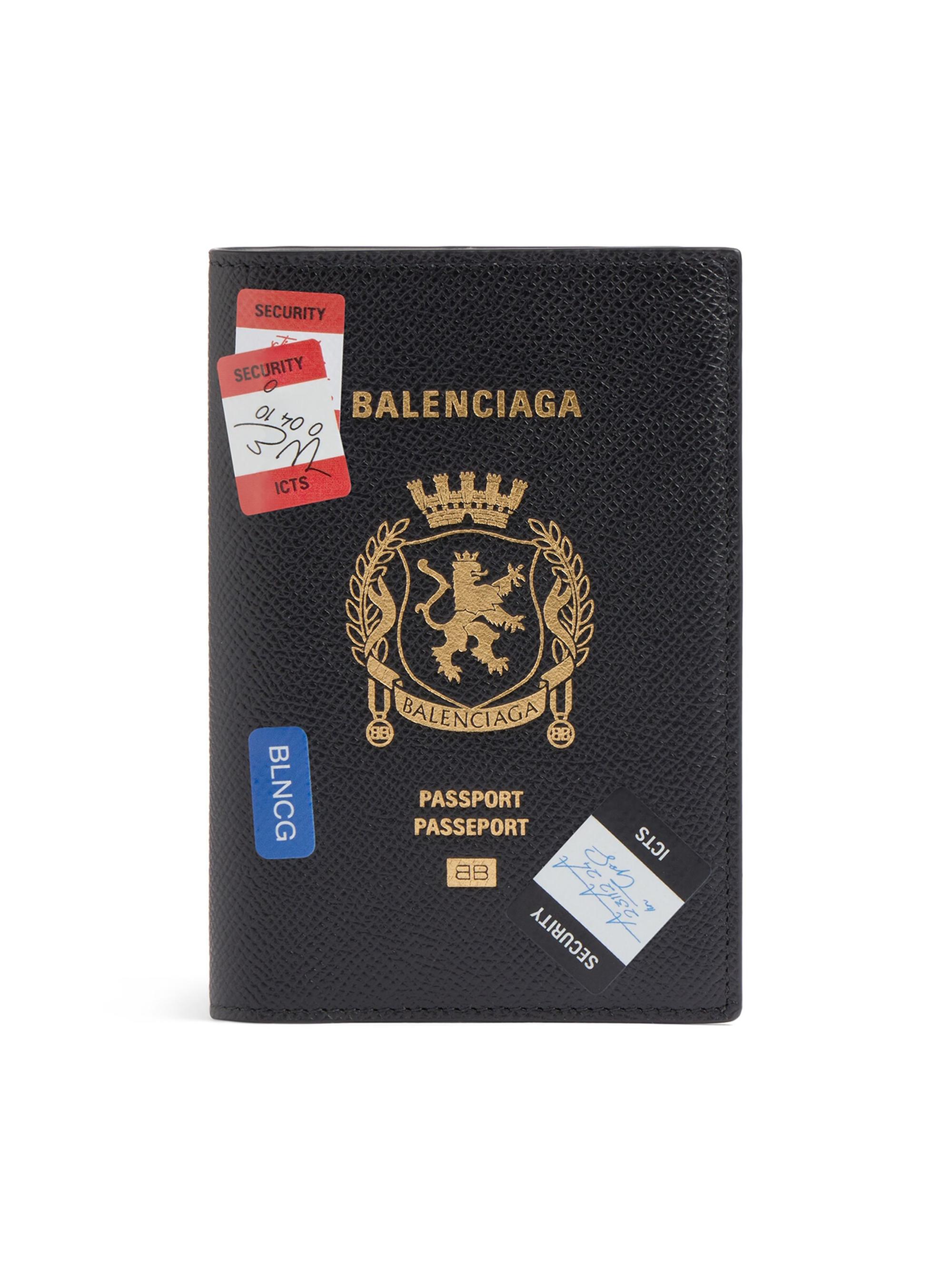 Balenciaga Men's Passport Holder - Black