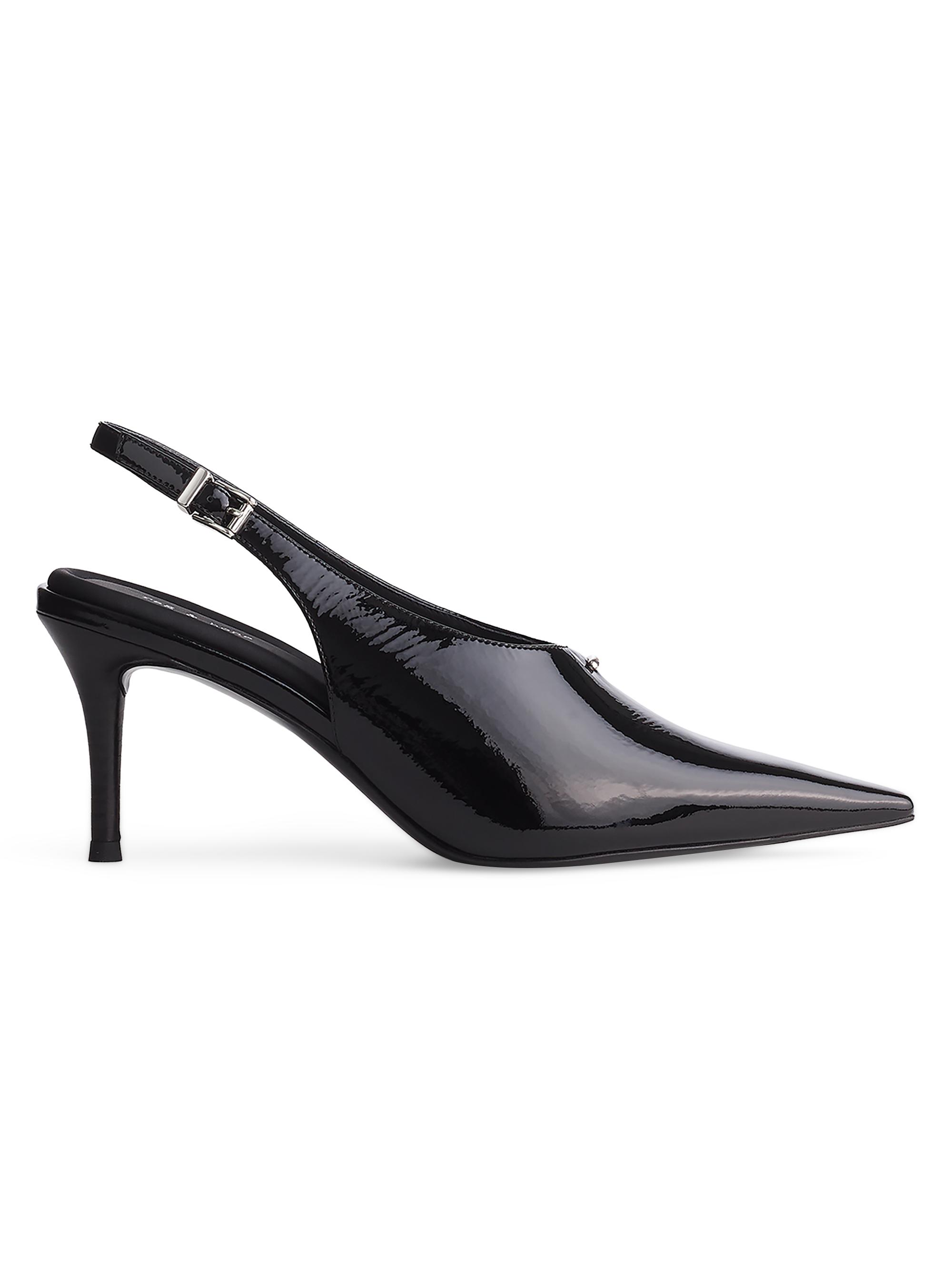 rag & bone Women's Mercer Leather Slingback Heels - Black